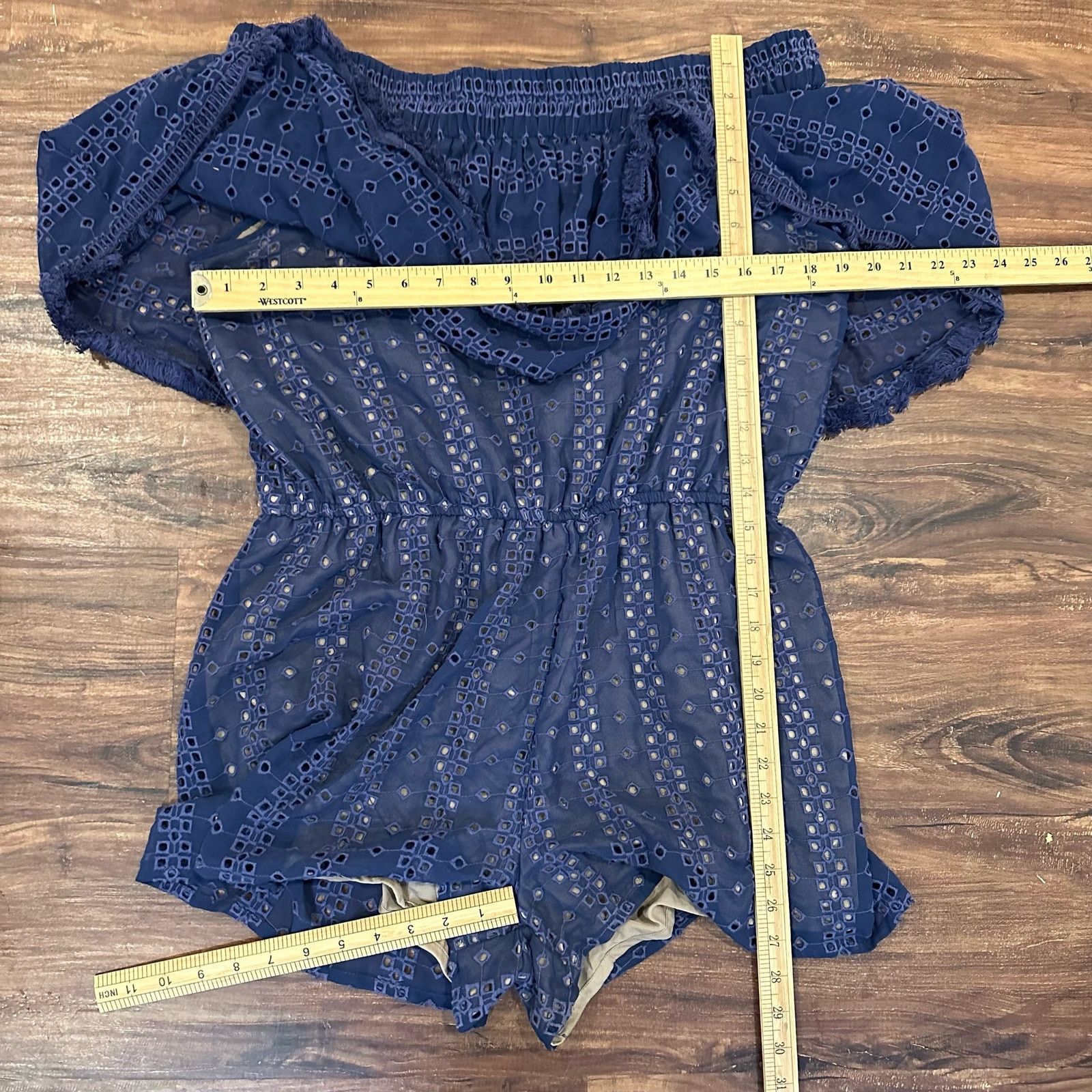 Anthropologie Anthropologie Ranna Gill Tiered Off Shoulder Ruffle Romper L Size L / US 10 / IT 46 - 8 Thumbnail