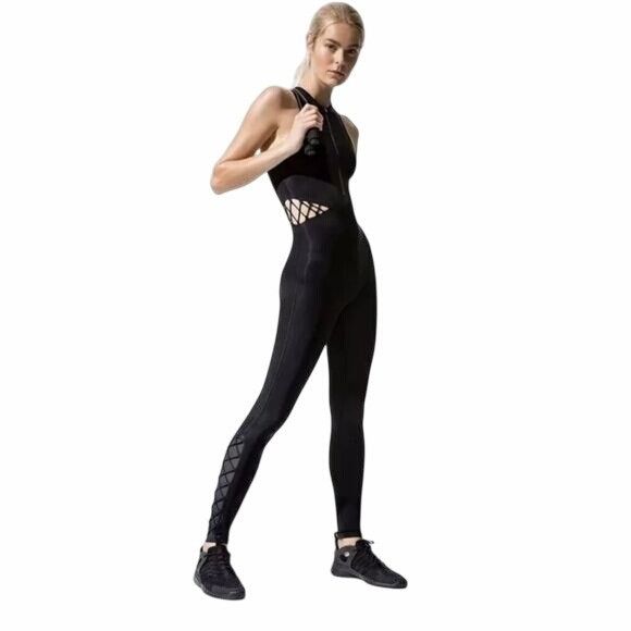 Jonathan Simkhai Luxury Designer Jonathan Simkhai Black Halter Jumpsuit with Size M / US 6-8 / IT 42-44 - 1 Thumbnail