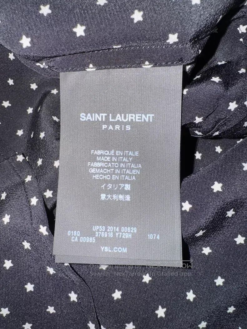 Saint Laurent Paris Saint Laurent Paris Star Silk Men's Shirt i Size US S / EU 44-46 / 1 - 6 Thumbnail