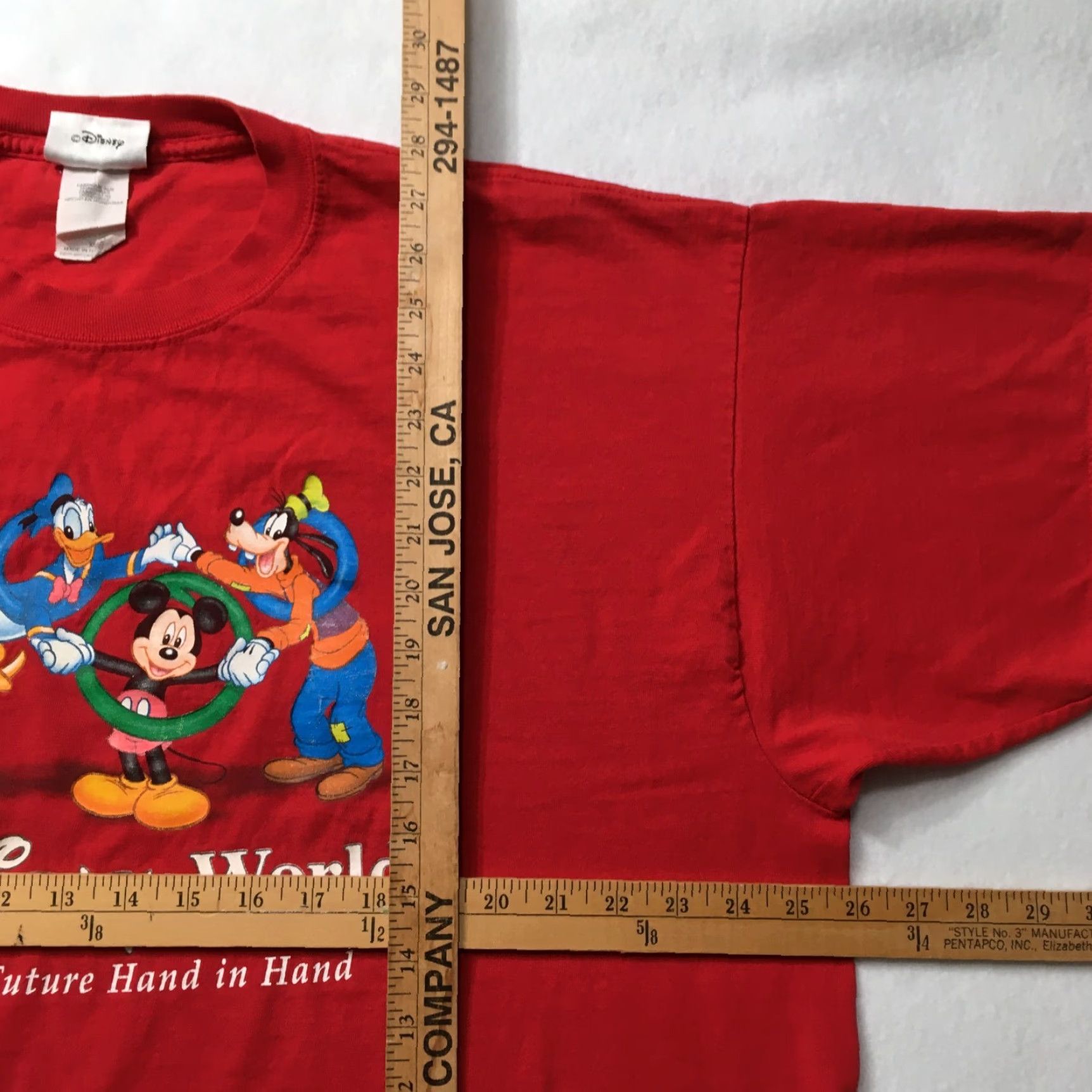 Disney VINTAGE Walt Disney World T-Shirt XL Red Men Shirt XS? Size US XL / EU 56 / 4 - 5 Thumbnail