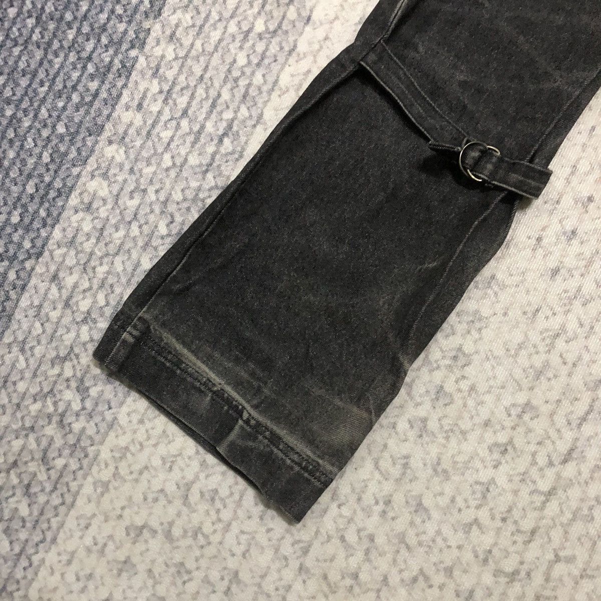 Rare Distressed Japanese Brand Punk Bondage Flare Jeans