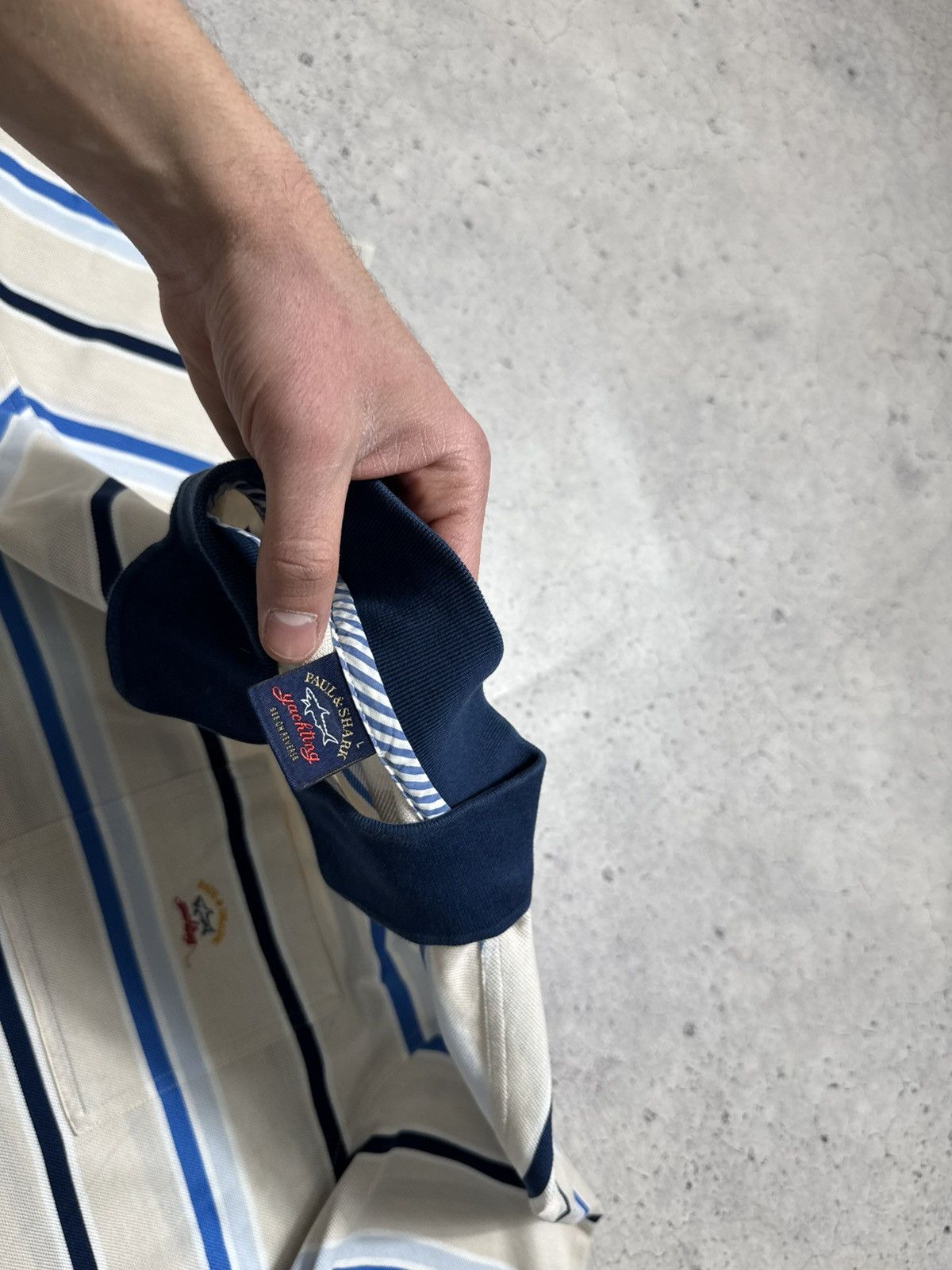 Paul & Shark Paul & Shark Yachting Striped Vintage Luxury Polo Shirt Size US L / EU 52-54 / 3 - 6 Thumbnail