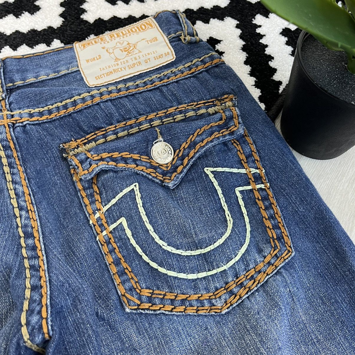 True Religion VINTAGE TRUE RELIGION RICKY SUPER QT CHIEF KEEF STYLE JEANS Size US 32 / EU 48 - 4 Thumbnail