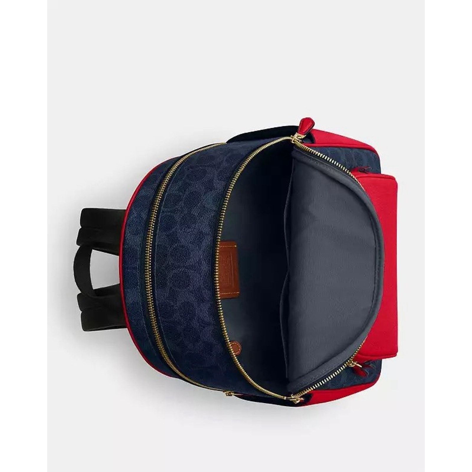 Coach NWT Coach Court Backpack Canvas CZ176 Denim/Bold Red Size ONE SIZE - 9 Thumbnail