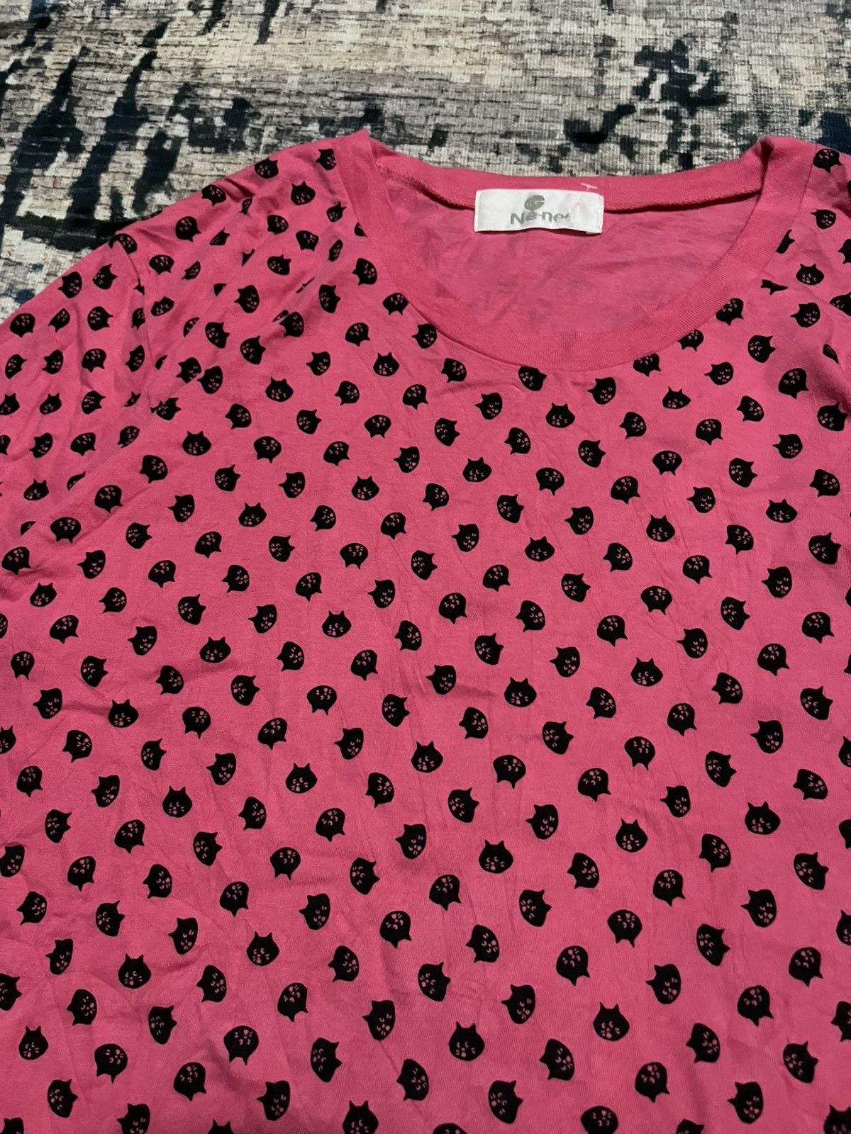 Ne-Net Ne-Net issey miyake full print head cat long sleeve tee Size L / US 10 / IT 46 - 4 Thumbnail
