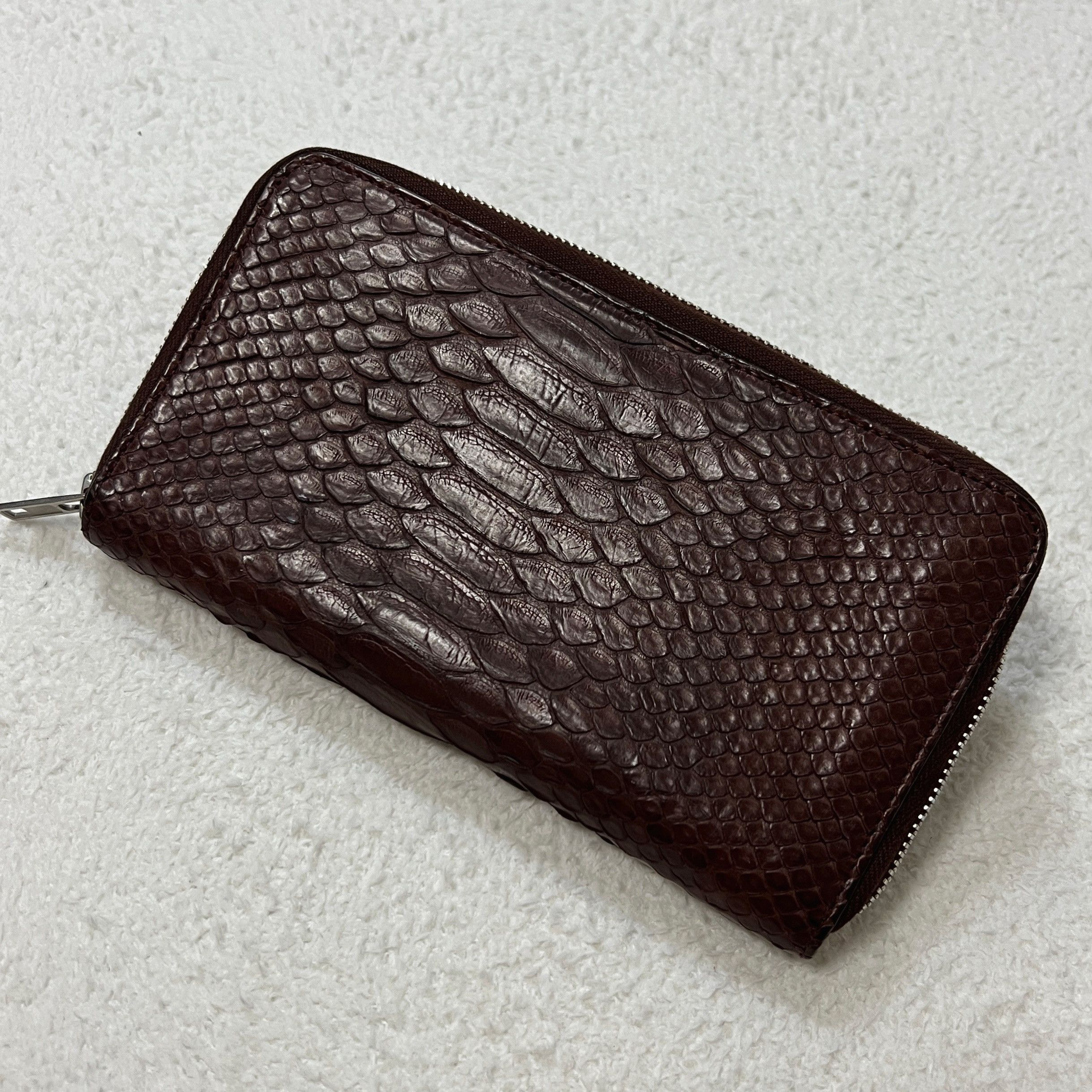 Rick Owens Rick Owens 14FW "MOODY" Python Leather Zip-around Wallet Size ONE SIZE - 4 Thumbnail