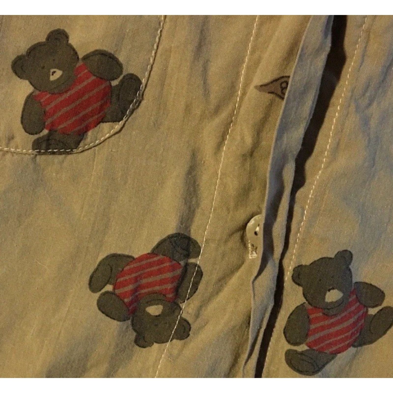 Vintage Vtg 80s Teddy Bear All Over Print Shirt S Mens Button-Up Beige 90s Art Grunge Casual Cowboy World USA 80s 90s Teddy Bear"AOP" Button Up Shirt Size US S / EU 44-46 / 1 - 3 Thumbnail