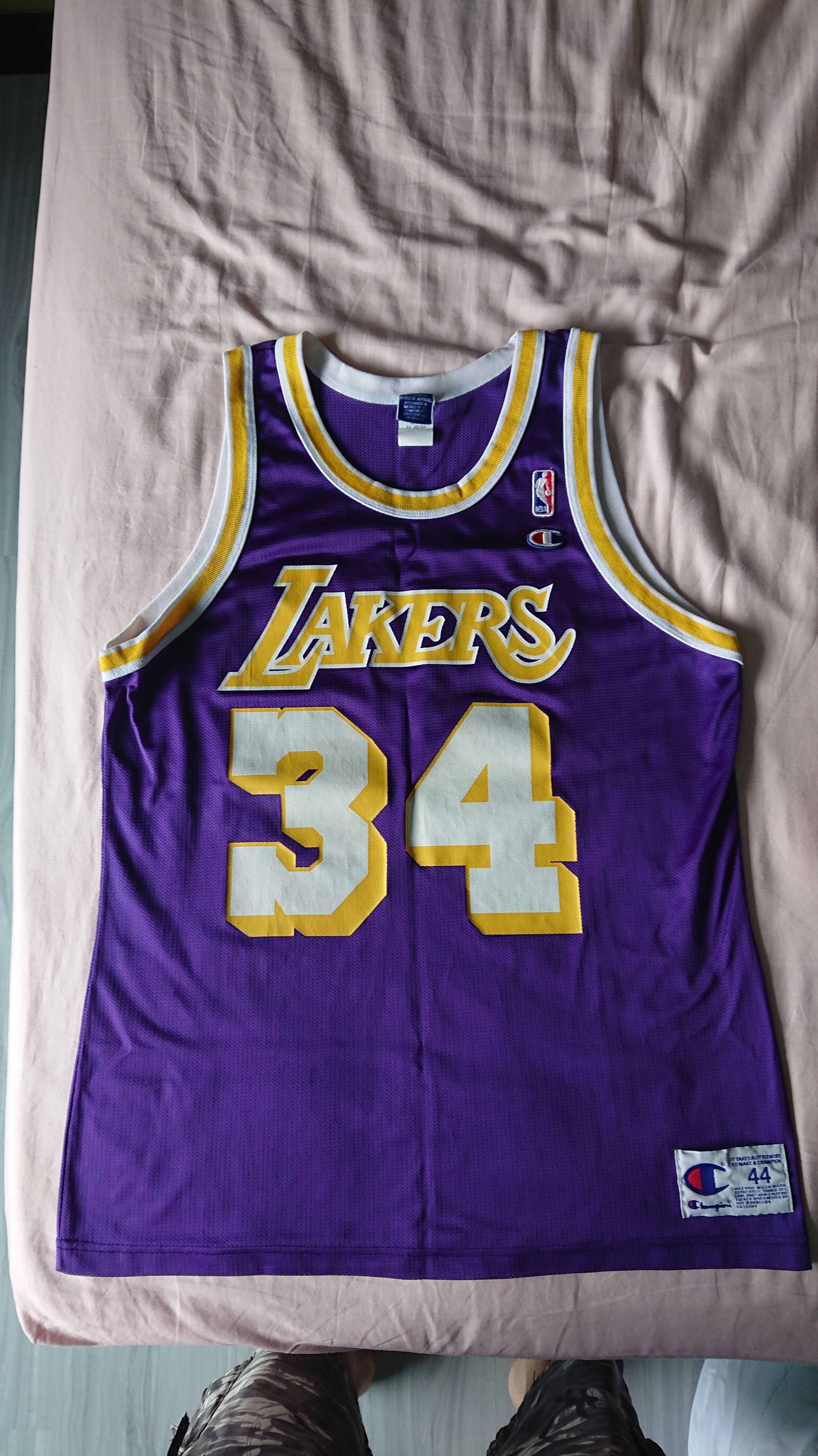 Champion Champion Lakers Shaquille O'Neal 34 Jersey (Size 44) Size US L / EU 52-54 / 3 - 1 Thumbnail