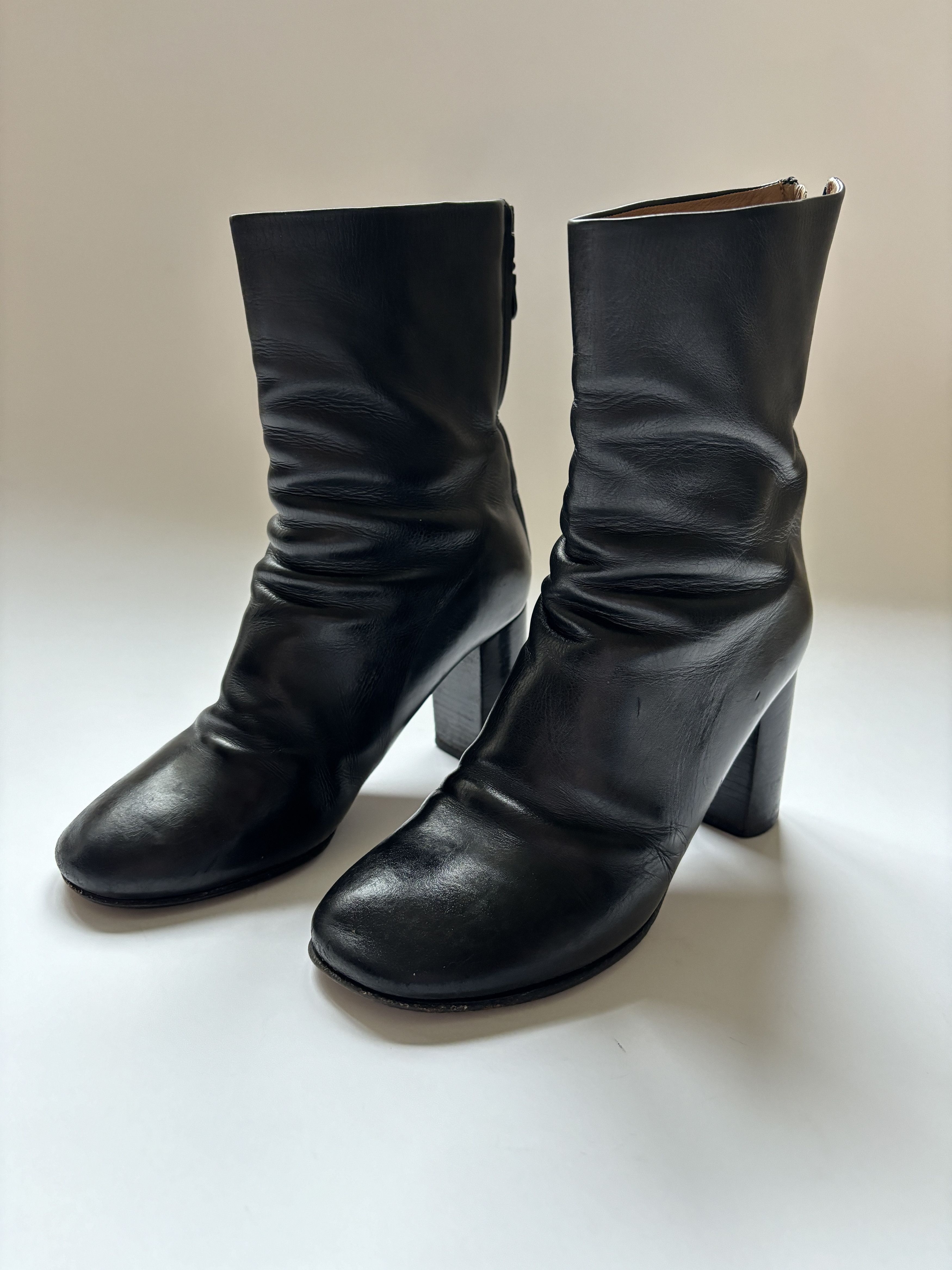 Chloe ⚡️QUICK SALE⚡️Chloe Mid Calf Black Heeled Boots Size US 8 / IT 38 - 2 Thumbnail