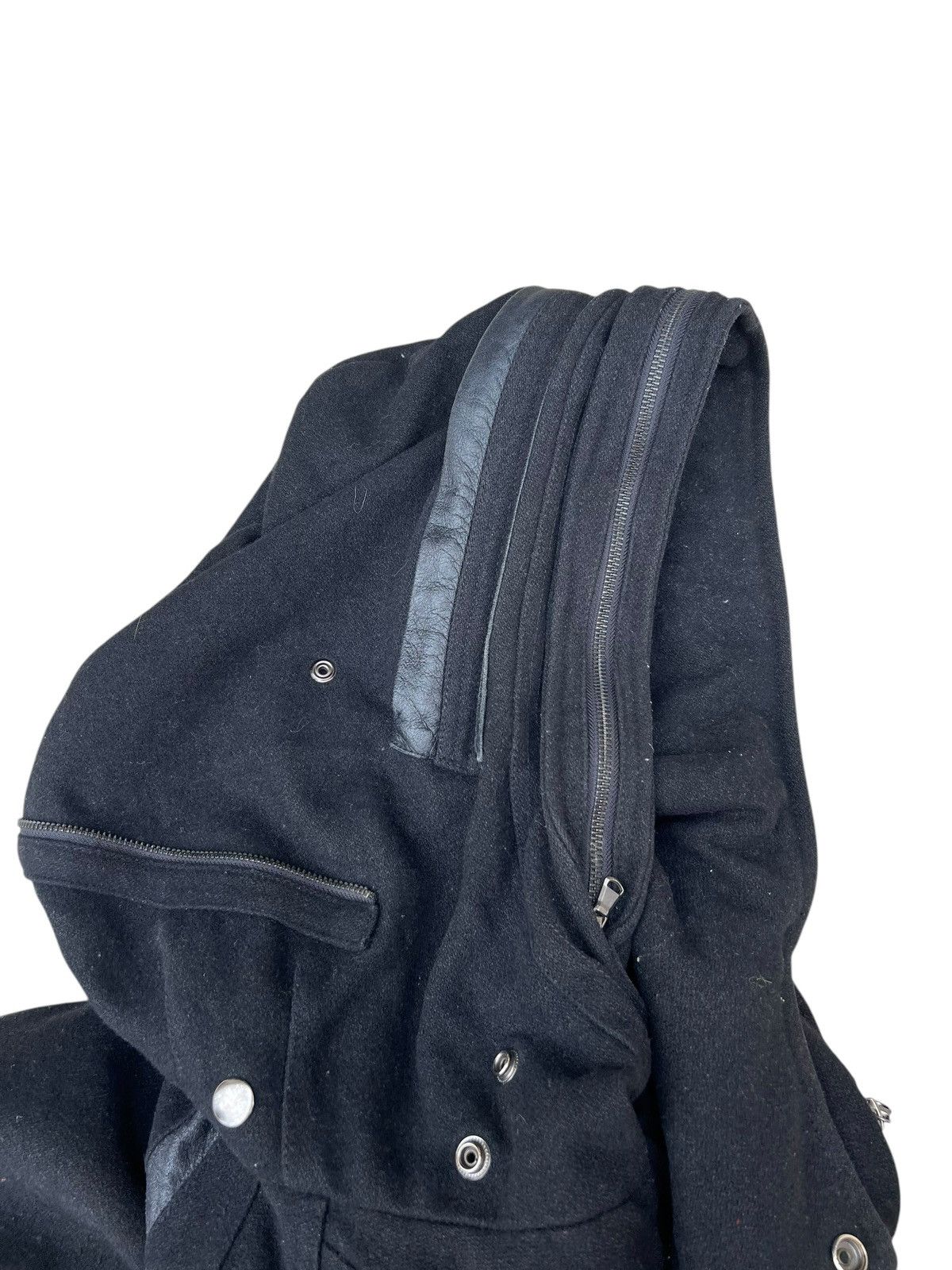 If Six Was Nine × JACKROSE × Le Grande Bleu (L.G.B.) Jackrose Luv Maison Wool Leather Hoodie Bondage Bono Jacket Size US M / EU 48-50 / 2 - 24 Thumbnail