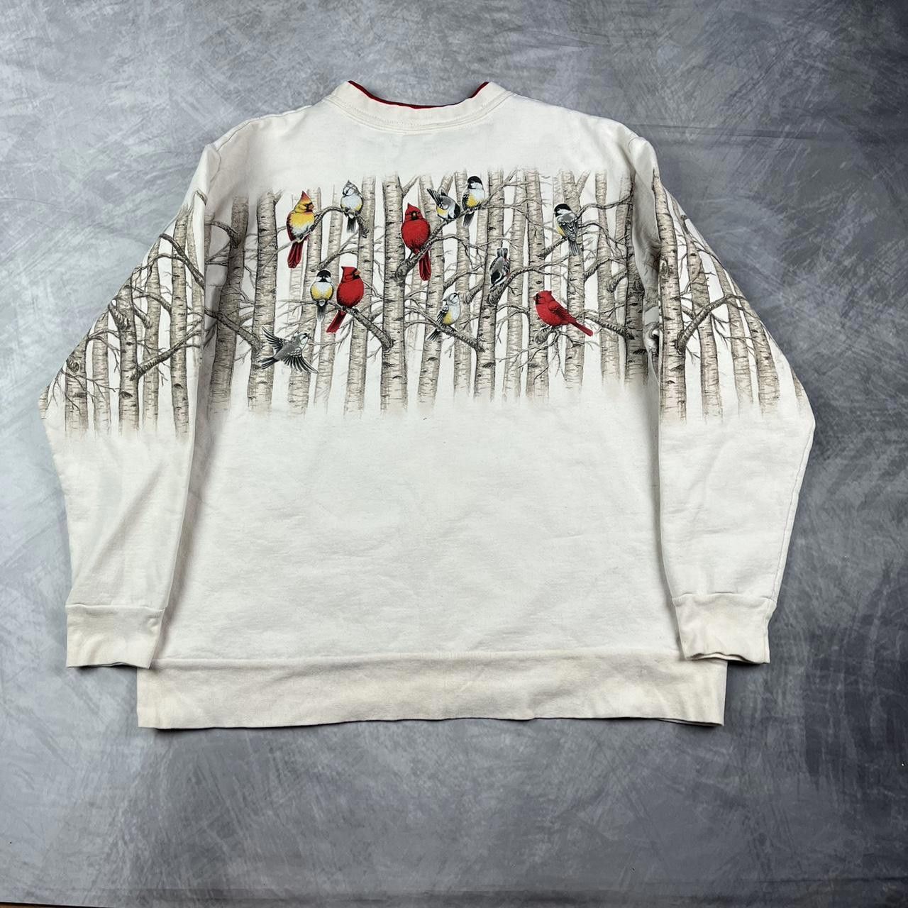Designer Vintage winter birds sweater Size US L / EU 52-54 / 3 - 2 Thumbnail