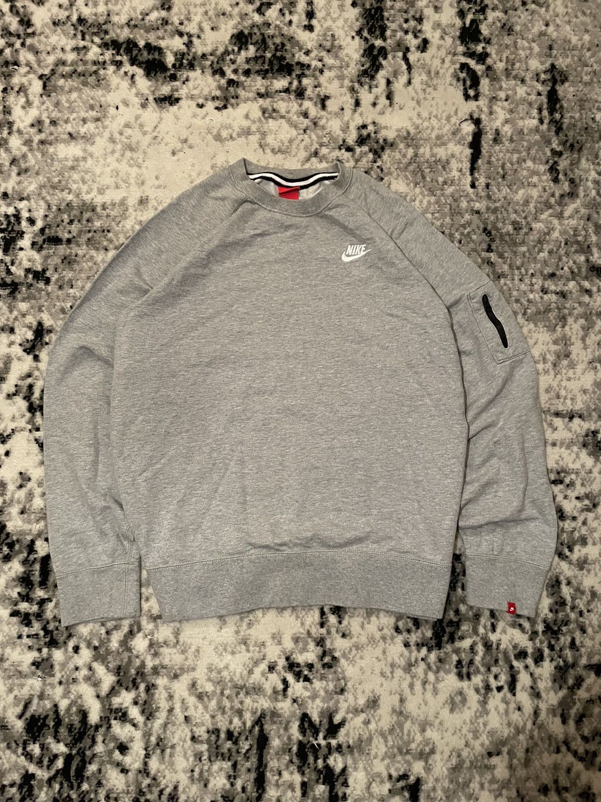Nike × Vintage Nike Sweater Vintage Small Swoosh Grey Xl Size Streetwear Size US XL / EU 56 / 4 - 1 Thumbnail