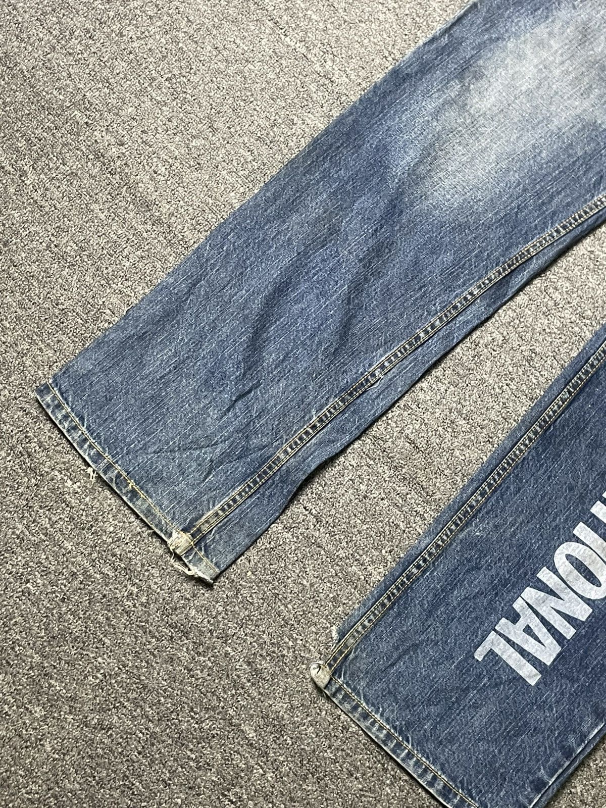 Japanese Brand × Vintage REAL B.VOICE Japanese Brand Spell Out Jeans (84) Size US 35 - 4 Thumbnail