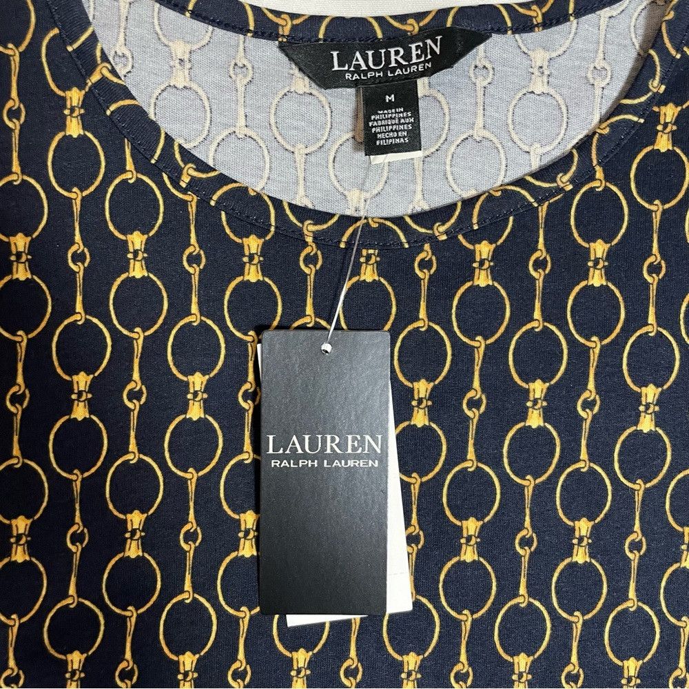 Ralph Lauren NWT New Ralph Lauren Navy Short Chain Print Top Size M Size M / US 6-8 / IT 42-44 - 6 Thumbnail
