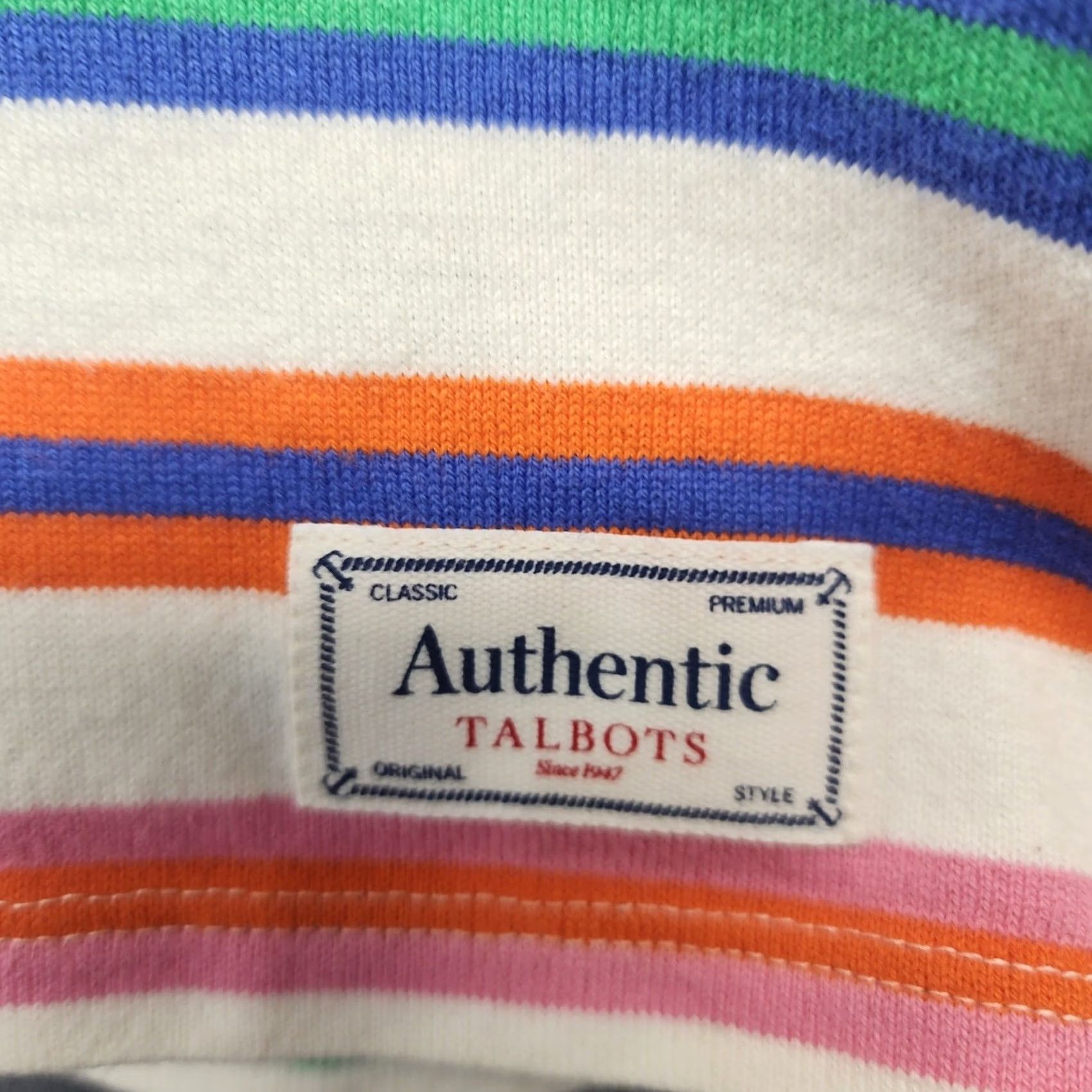 Talbots Talbots Top Womens 2X Multicolor Striped Long Sleeve Pullover Cotton Stretch T-Shirt Women Plus Size XXL / US 16-18 / IT 52-54 - 4 Thumbnail
