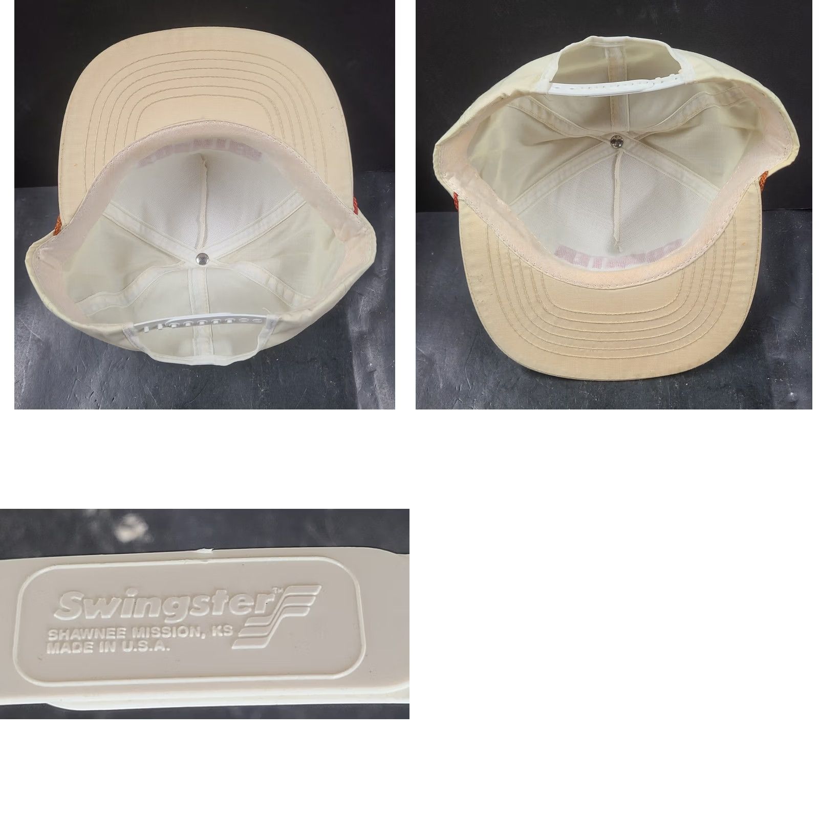 Vintage VINTAGE Swingster Trucker Hat Baseball Cap Corded Snapback Beige/Beige Adjustable Unisex Adults 80s 90s Sports Insecticide Farm Theme Size ONE SIZE - 8 Thumbnail