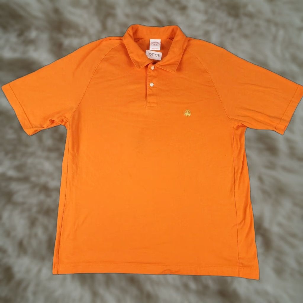 Brooks Brothers Brooks Brothers Polo Shirt Mens Large Orange Casual Short Sleeve Activewear Classic Size US L / EU 52-54 / 3 - 1 Thumbnail