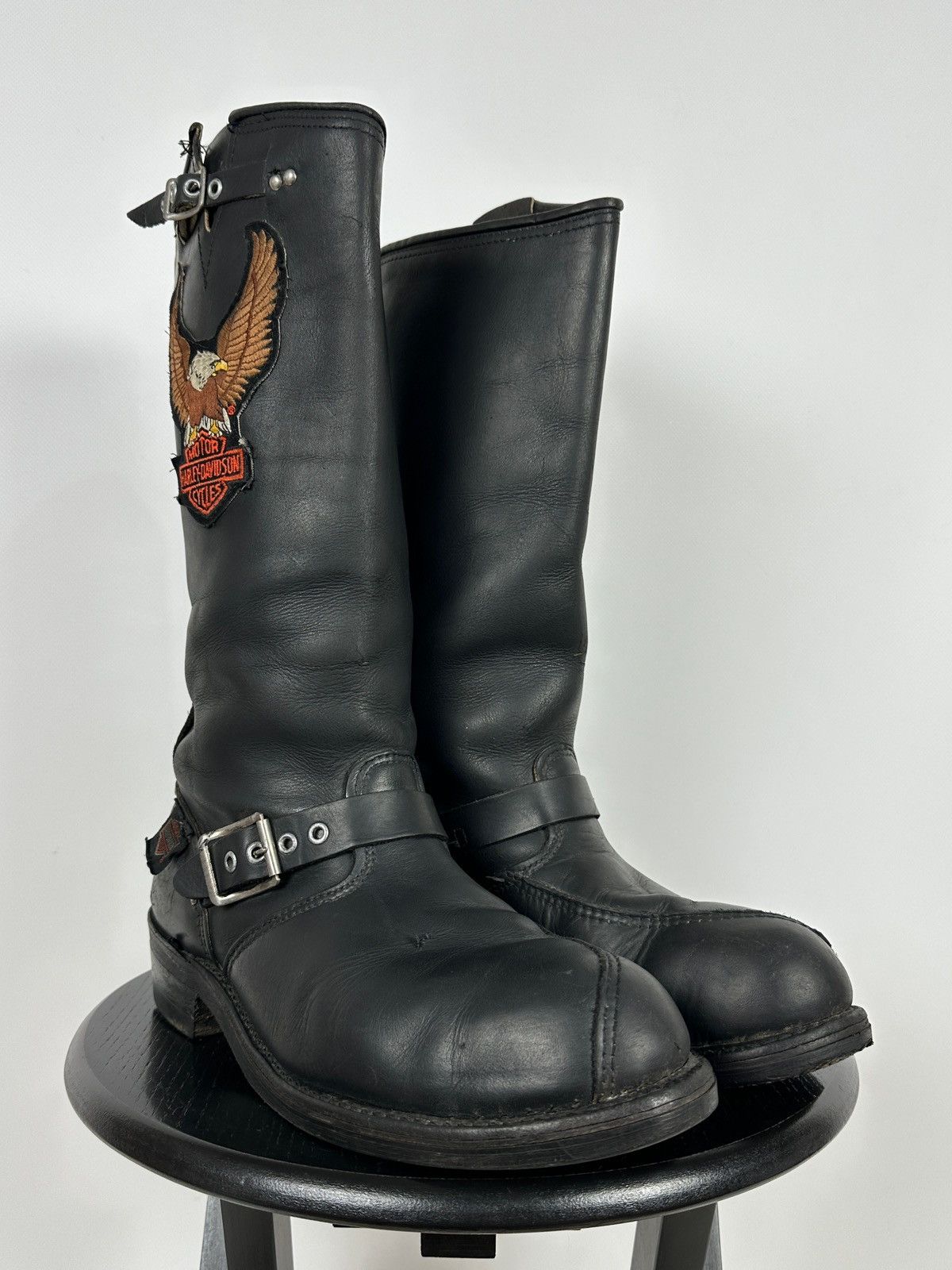 Harley Davidson 80s Vintage Harley Davidson Eagle Leather Motorcycle Boots Size US 9.5 / EU 42-43 - 9 Thumbnail