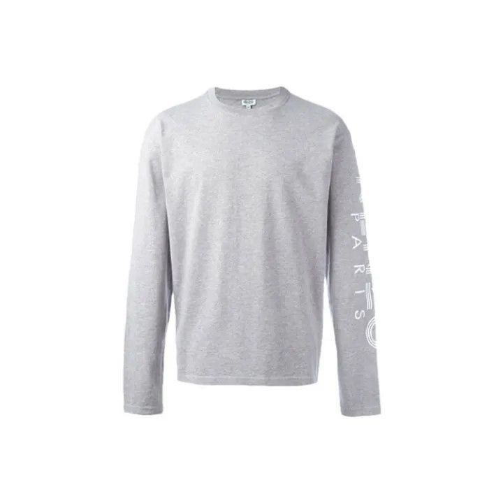 Kenzo KENZO Gray Logo Print Long Sleeve Sweatshirt -2507 Size US L / EU 52-54 / 3 - 1 Thumbnail