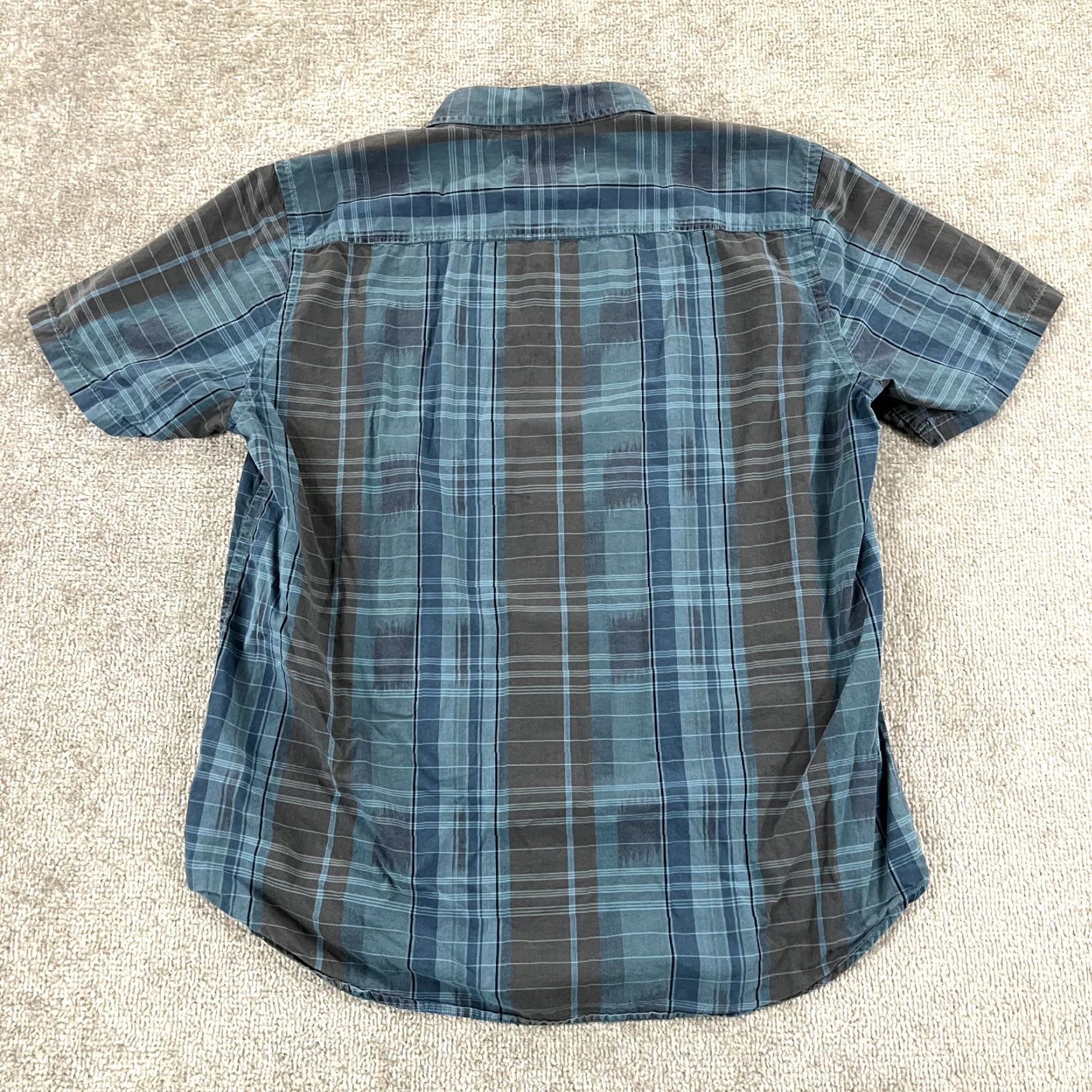 Outerknown OUTERKNOWN Button-Up Shirt Mens Large Blue Indigo Madras Plaid Short Sleeve Casual Workwear Size US L / EU 52-54 / 3 - 6 Thumbnail