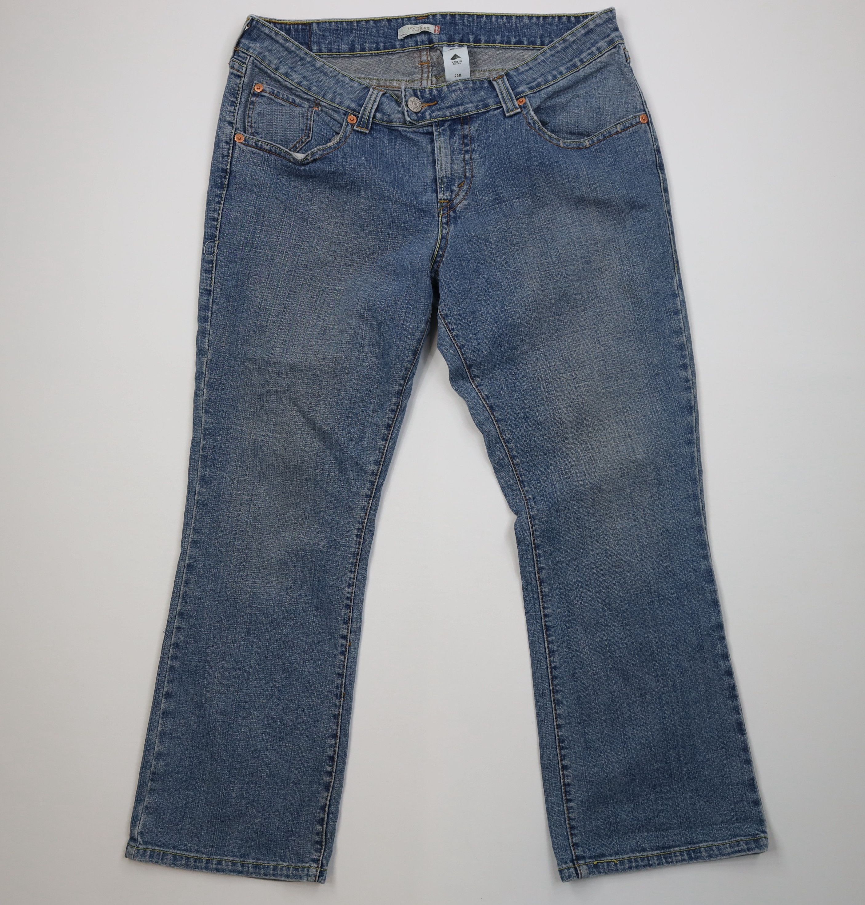 Levi's Vintage Y2K Levis 542 Low Rise Flared Denim Jeans Blue Size 42" / US 20 - 1 Thumbnail
