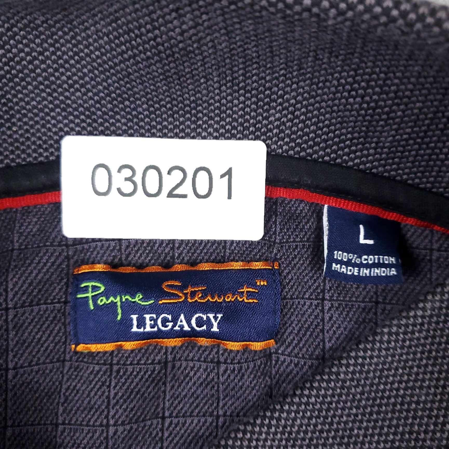 Vintage Payne Stewart Polo Shirt Mens Large Gray Check Golf Casual Short Sleeve Size US L / EU 52-54 / 3 - 7 Thumbnail