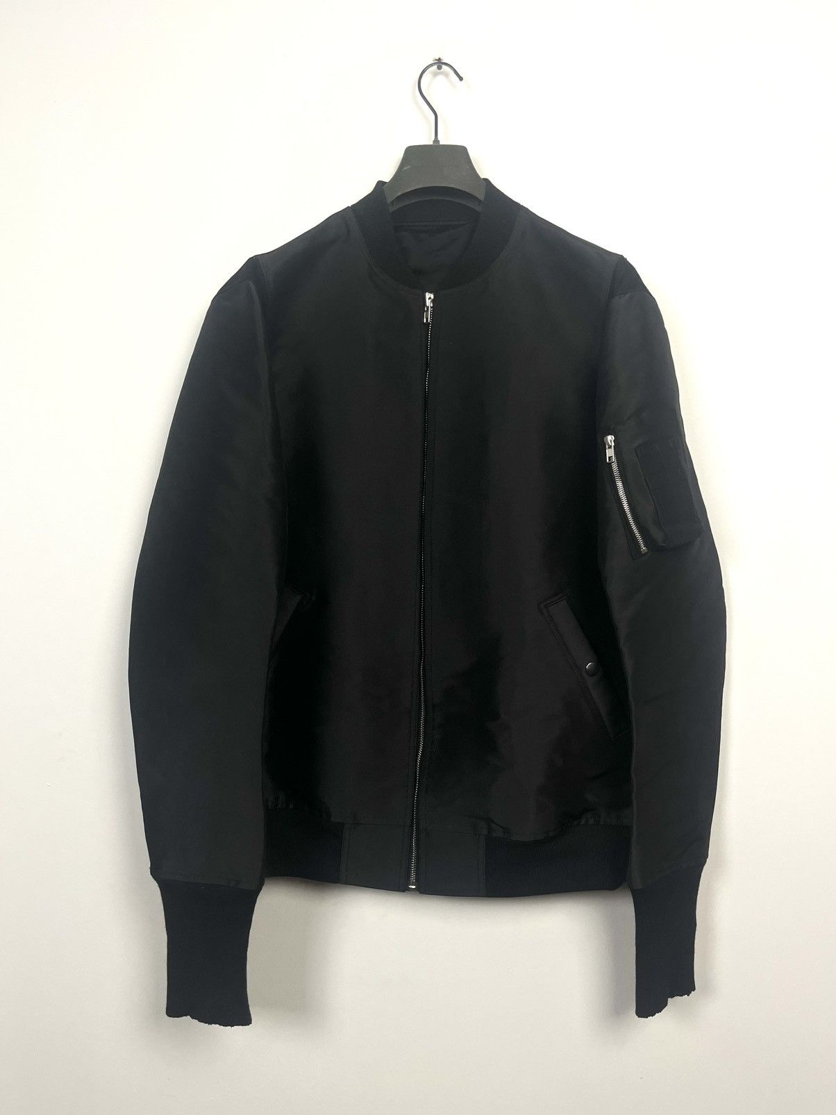 Rick Owens SS15 ‘FAUN’ Leather Embellished Silk Blend Bomber Size US XL / EU 56 / 4 - 1 Thumbnail