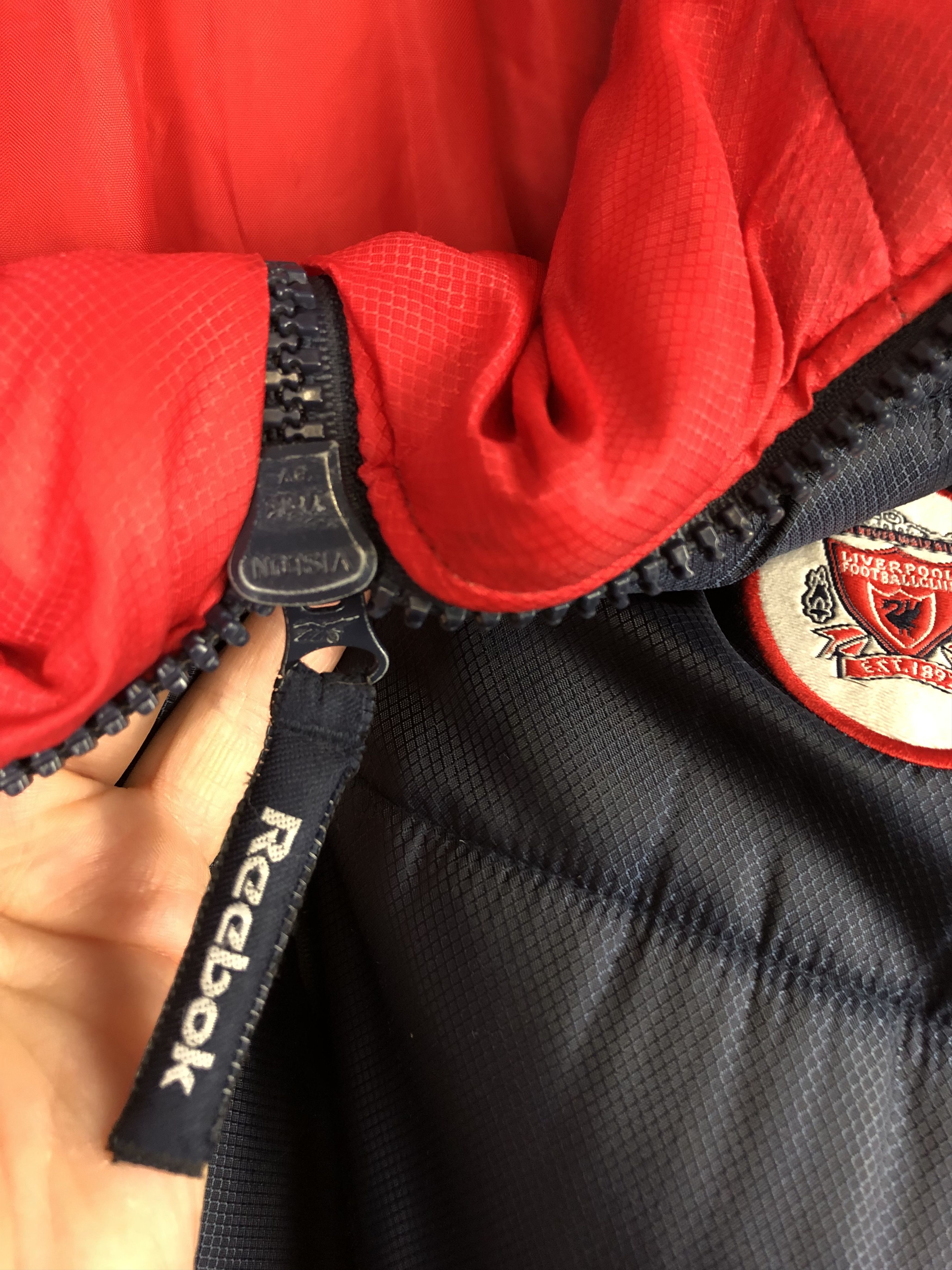 Reebok Vintage Reebok Liverpool Football Jacket Soccer Bomber Blue Size US L / EU 52-54 / 3 - 3 Thumbnail