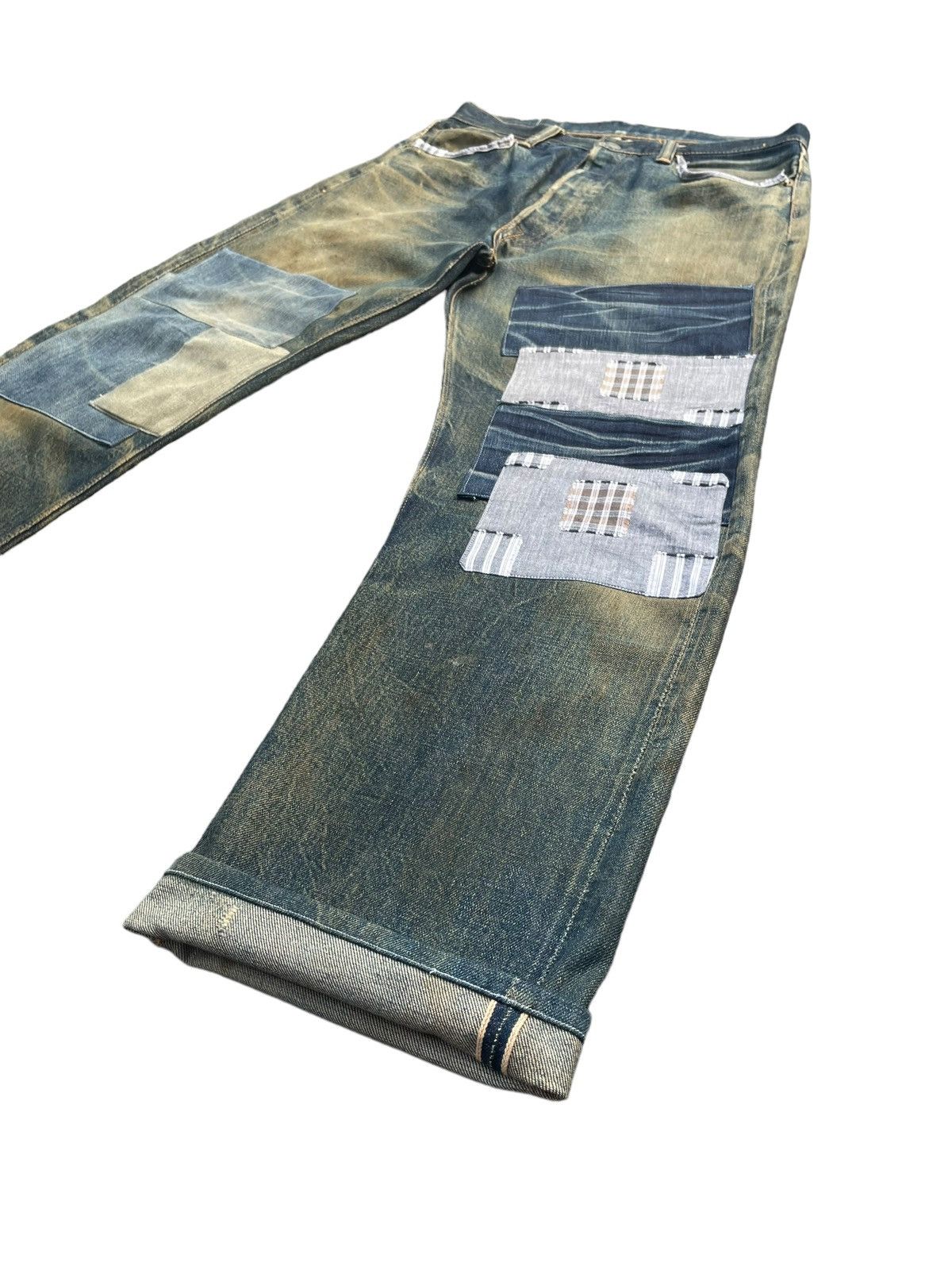 Japanese Brand × Vintage Vintage Gleem Selvedge Distresed Denim Size US 34 / EU 50 - 3 Thumbnail