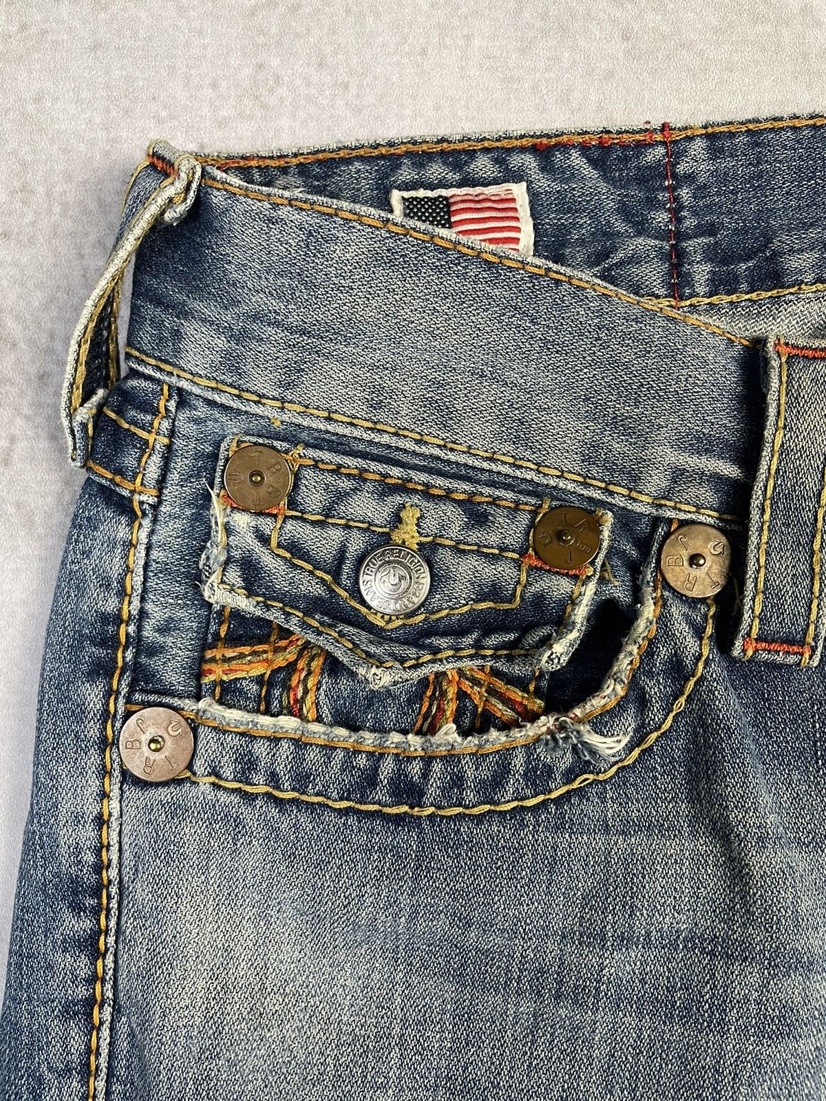 True Religion 2010 Billy Rainbow Bootcut Jeans Size US 31 - 6 Thumbnail