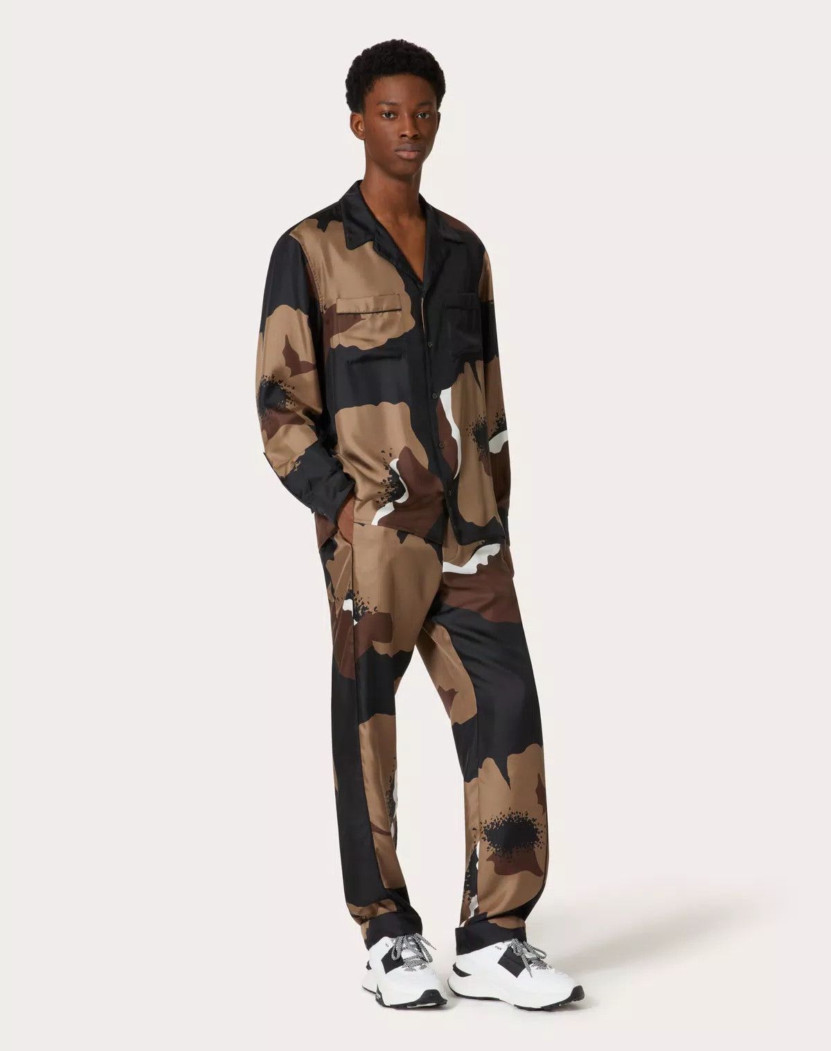 Valentino oc11z0725 Silk Twill Pyjama Shirt in Multicolor Size US S / EU 44-46 / 1 - 3 Thumbnail