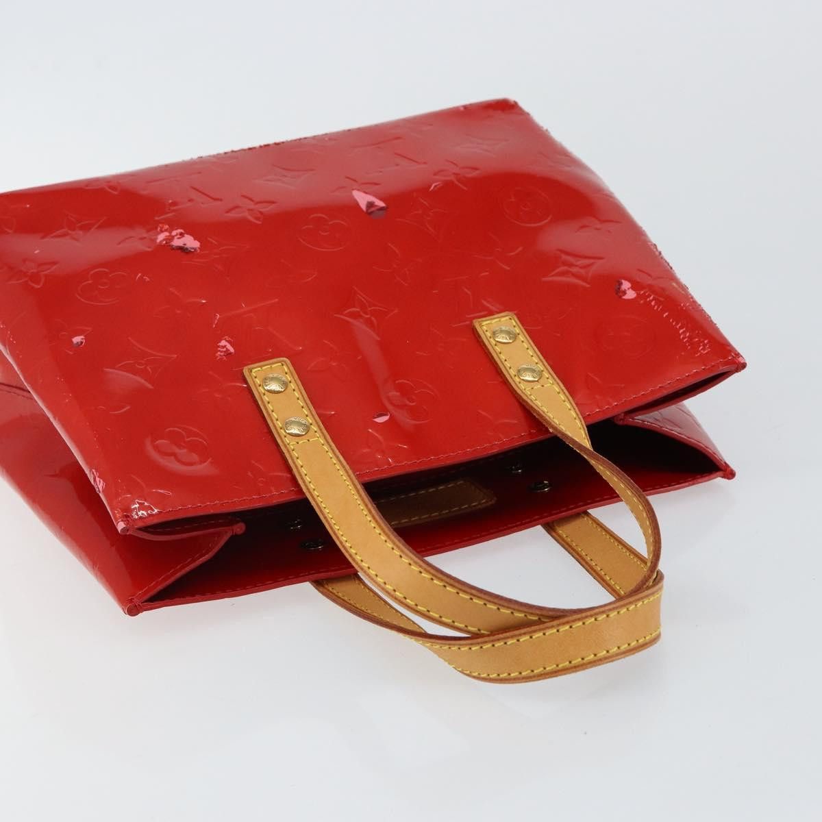 Louis Vuitton LOUIS VUITTON Monogram Vernis Reade PM Hand Bag Red Rouge Size ONE SIZE - 6 Thumbnail