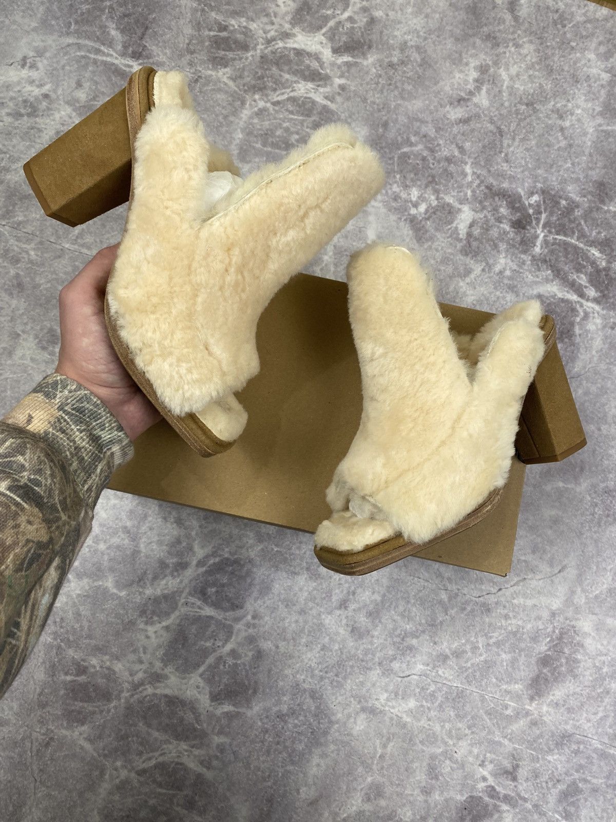Eckhaus Latta Ugg x Eckhaus Latta Sheepskin Fur Open Toe Heel Mules Size US 7 / IT 37 - 1 Thumbnail