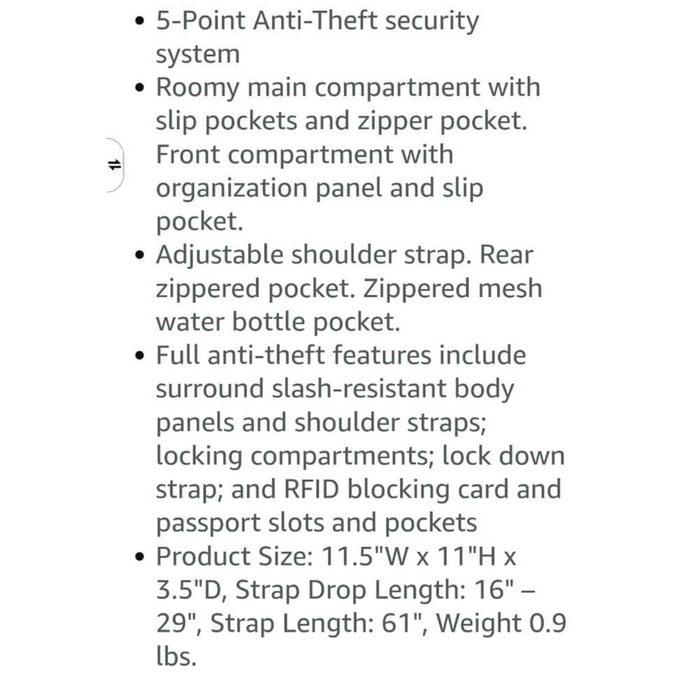 Travelteq Travelon RFID Classic North/South Crossbody Bag Size ONE SIZE - 10 Thumbnail