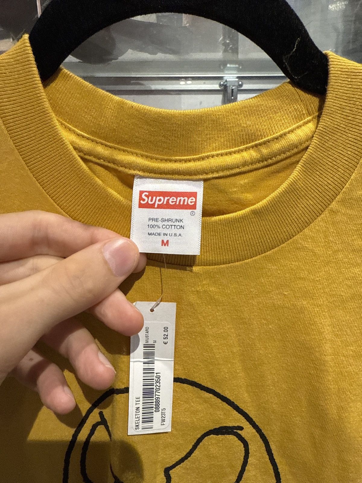 Supreme Supreme Skeleton T-Shirt Mustard Size US M / EU 48-50 / 2 - 3 Thumbnail