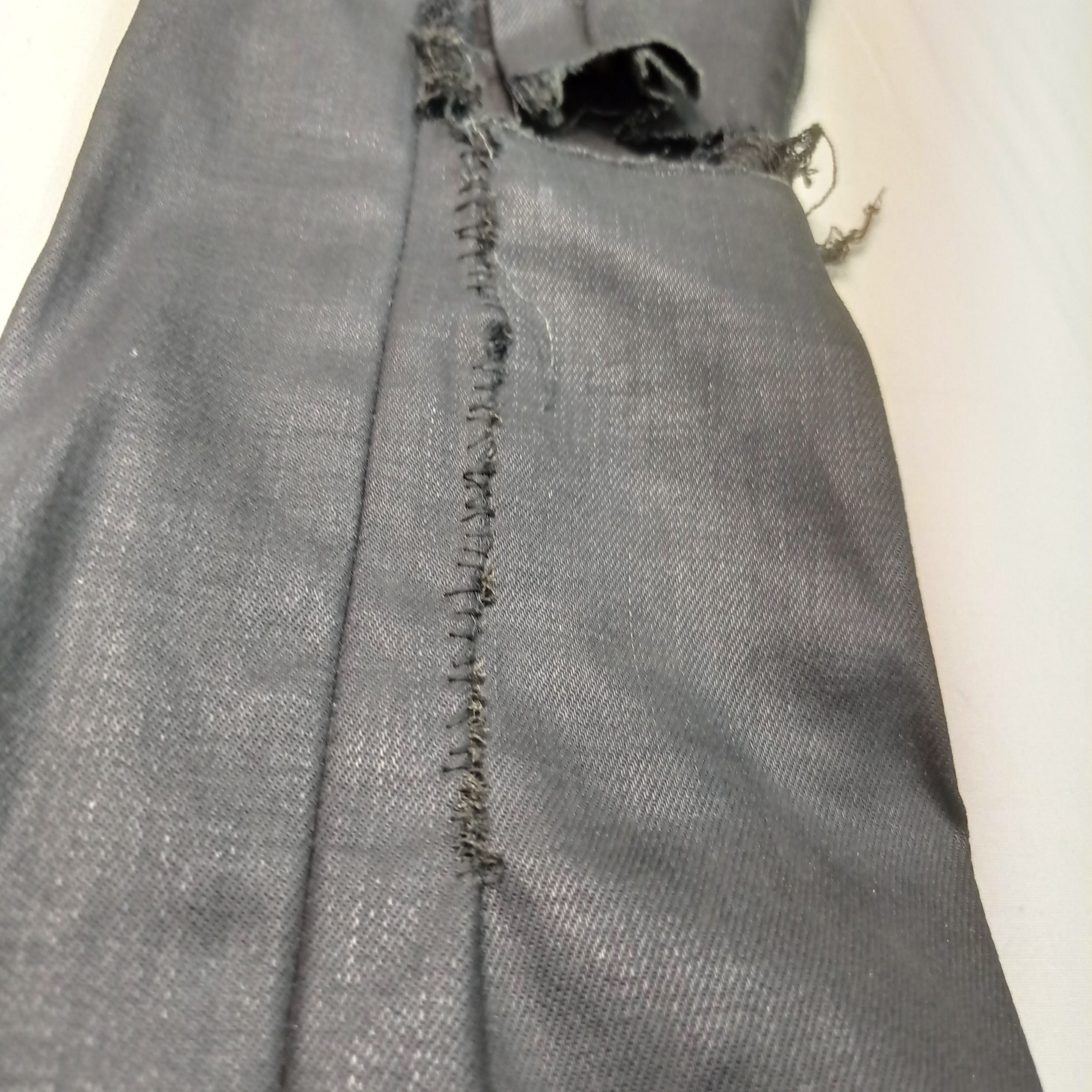 H&M 🔥H&M X & Jeans Skinny Super Black Distressed Pants Size 28" / US 6 / IT 42 - 11 Thumbnail