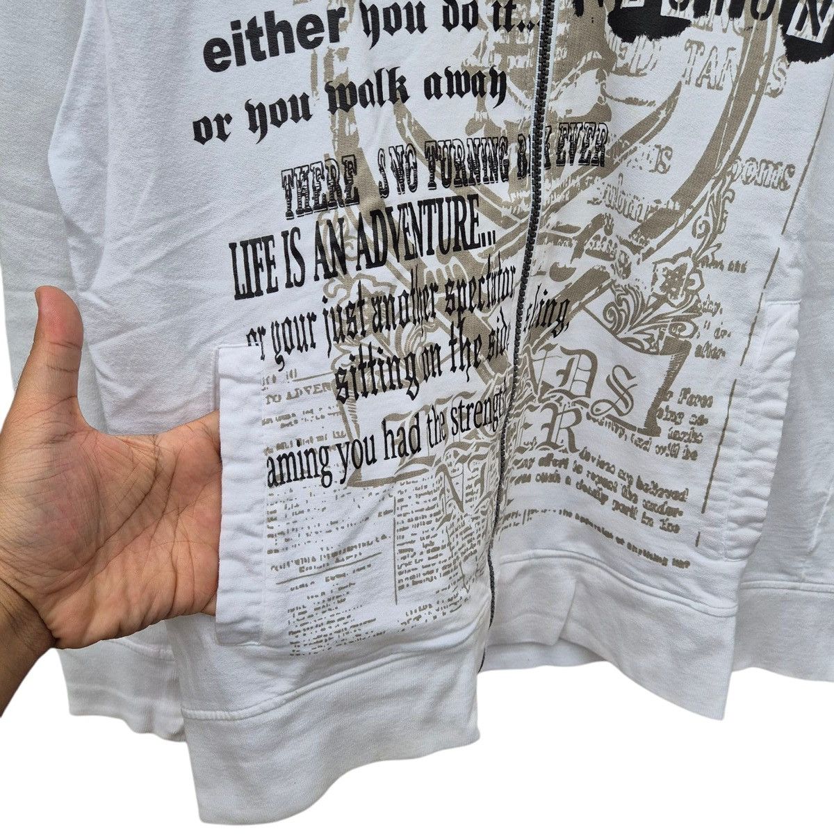 If Six Was Nine × Japanese Brand × Vision Streetwear Vision street wear poem zip hoodie Size US L / EU 52-54 / 3 - 4 Thumbnail