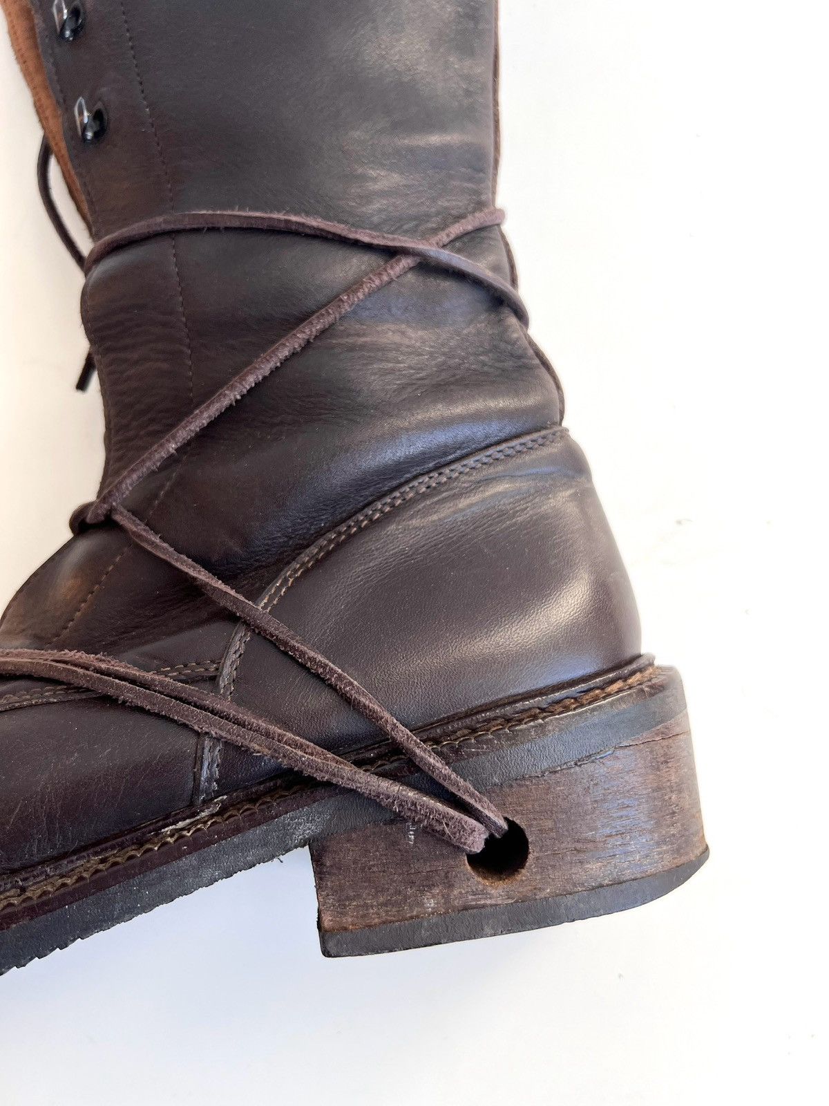 Dirk Bikkembergs Dirk Bikkembergs??? SAMPLE Wooden Heel Knee Boots Size US 11 / IT 41 - 14 Thumbnail