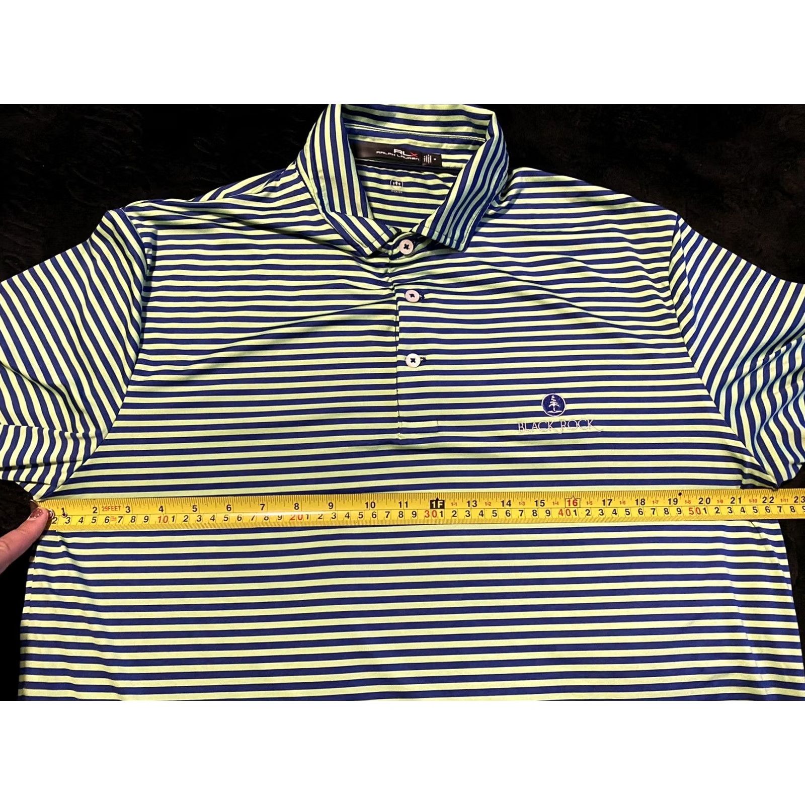 Ralph Lauren Polo Golf Ralph Lauren Polo Shirt Mens Medium Green/Blue Striped Performance Size US M / EU 48-50 / 2 - 7 Thumbnail