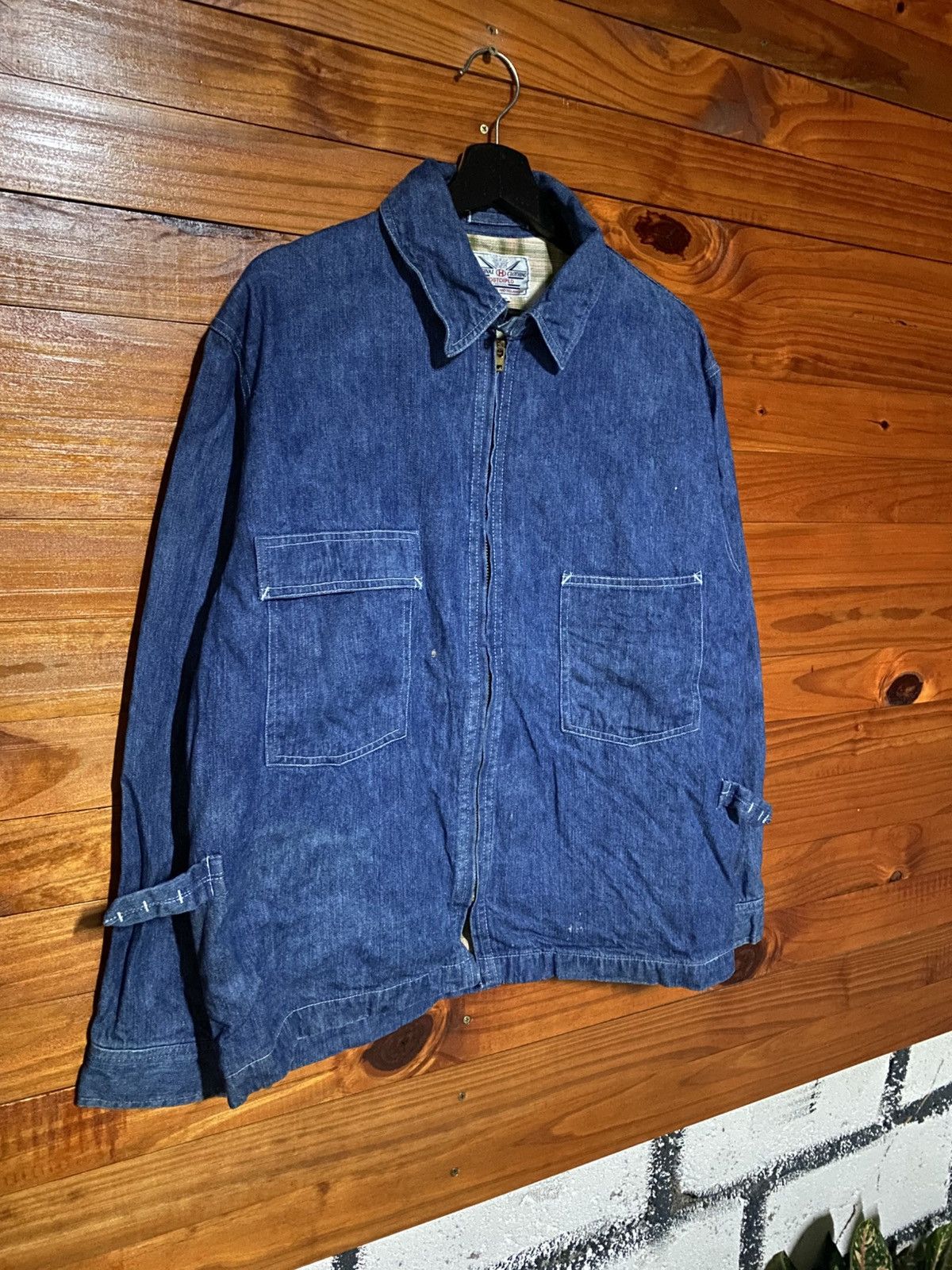Japanese Brand Vintage Hostdiplo Denim Work Jacket Japanese Heritage Zip-Up Size US M / EU 48-50 / 2 - 5 Thumbnail