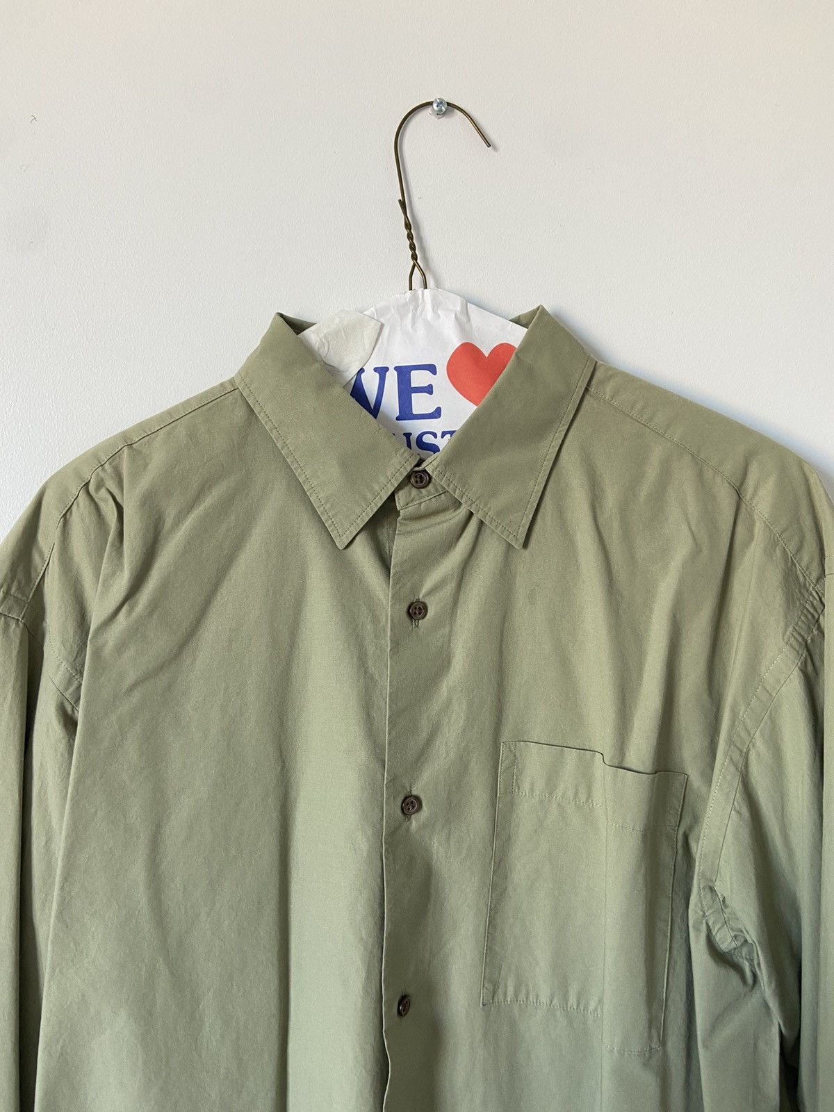 Uniqlo Uniqlo C Oversized Cotton Shirt Green Size US S / EU 44-46 / 1 - 3 Thumbnail