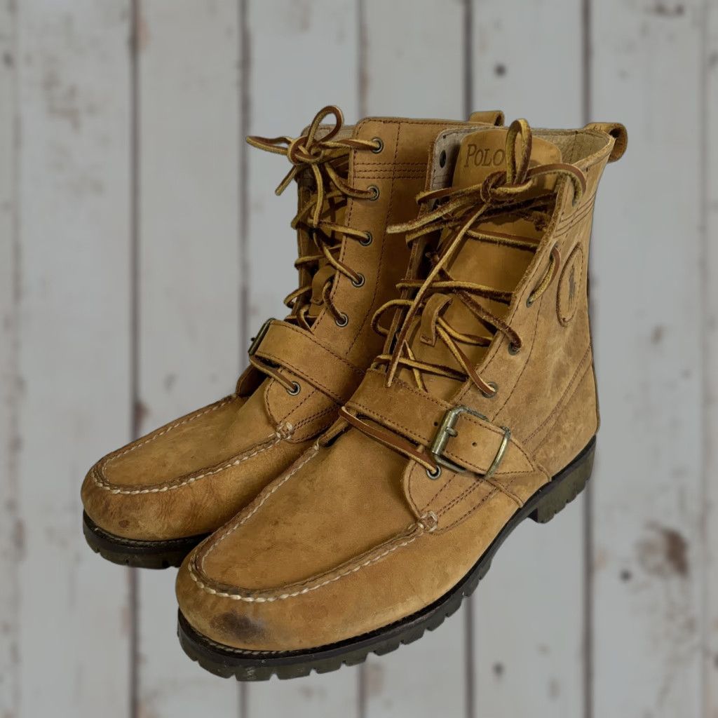 Polo Ralph Lauren Polo Ralph Lauren Ranger Boot Radbourne Combat Leather 11.5 Men Brown Leather Rubber M Size US L / EU 52-54 / 3 - 1 Thumbnail