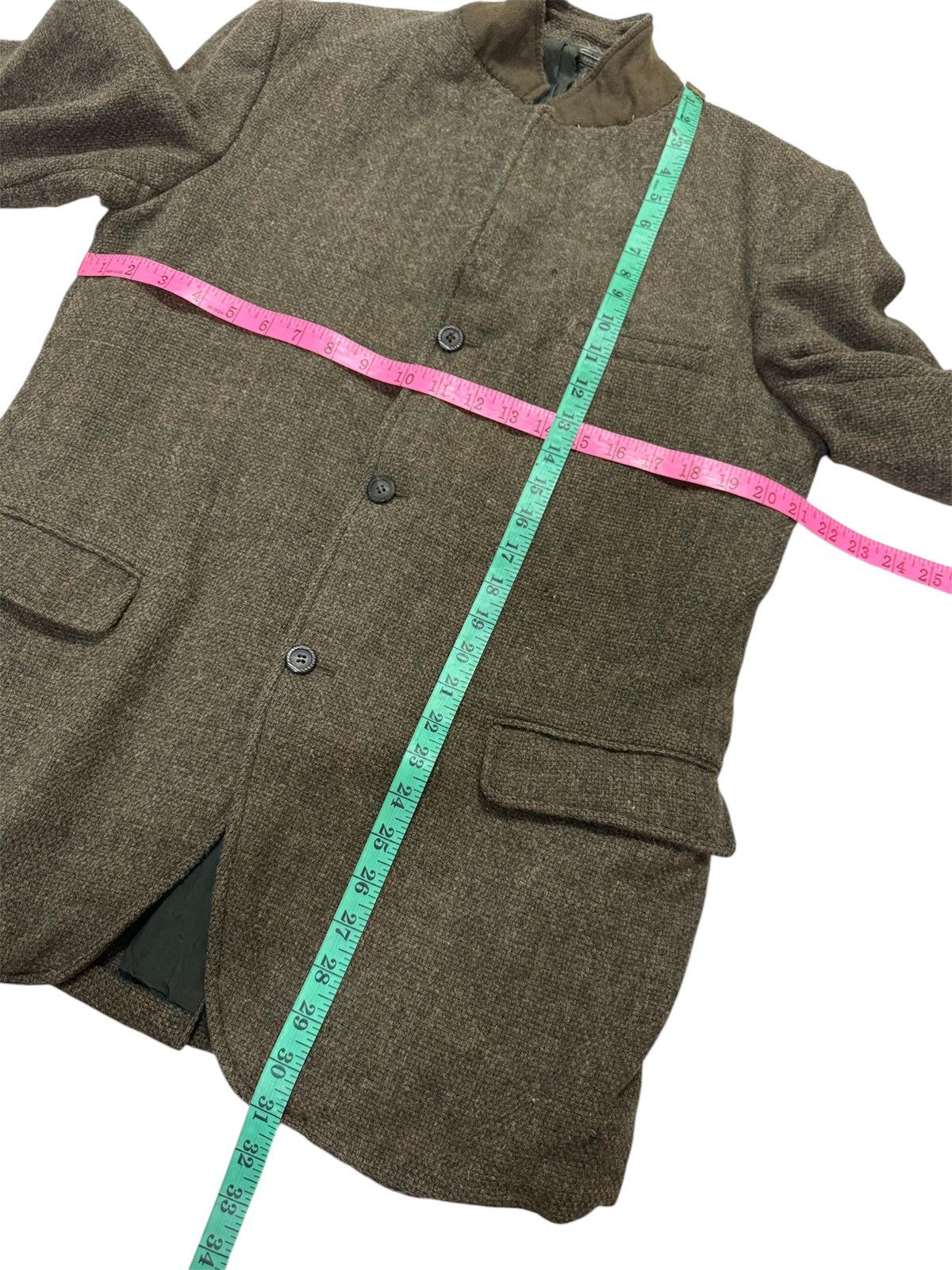 Designer × Harris Tweed DISTRESSED HARRIS TWEED HAND WOVENWOOL BLAZER JACKET Size US S / EU 44-46 / 1 - 19 Thumbnail