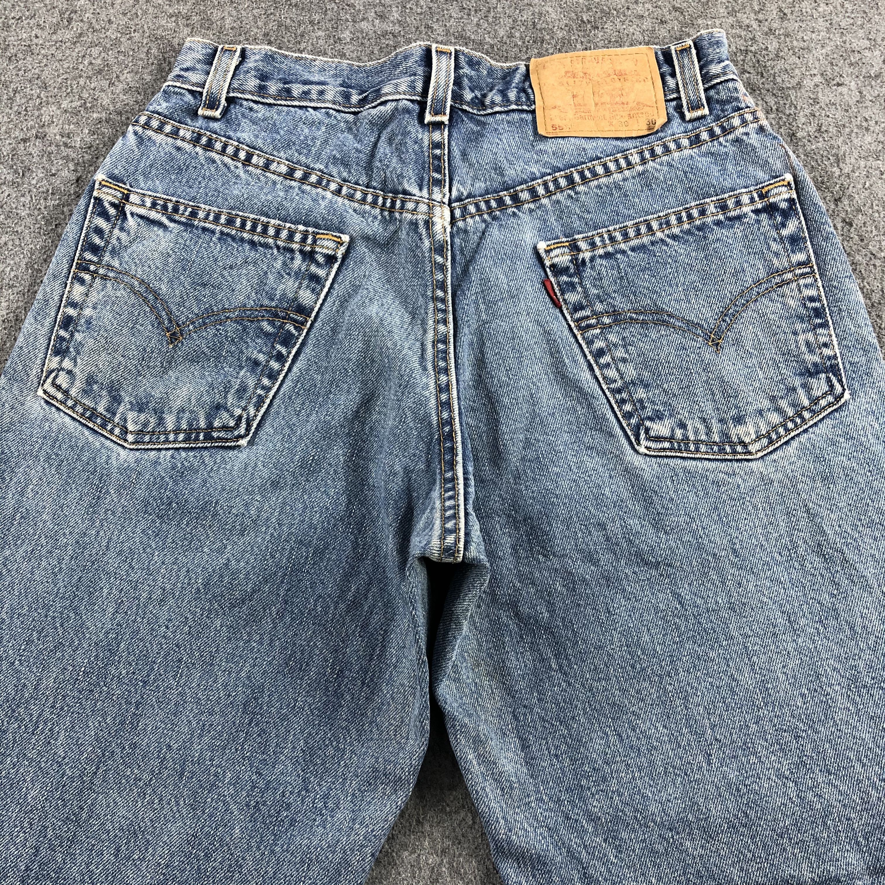 Levi's 90s Vintage Blue Wash Levis 550 Jeans-J2075 Size US 28 / EU 44 - 4 Thumbnail