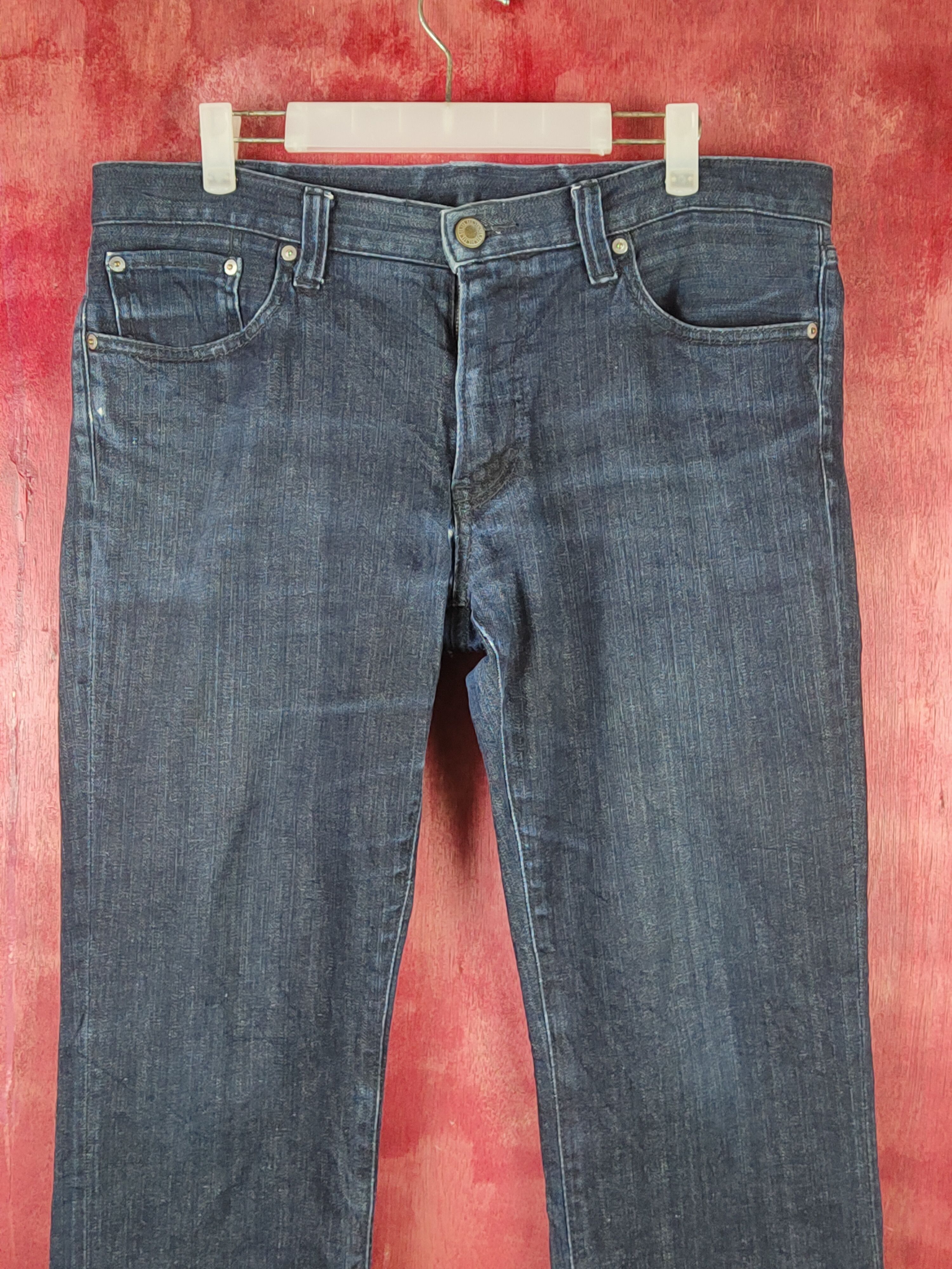 Japanese Brand Uniqlo Dark Blue Multipocket Denim#S1622 Size US 35 - 2 Thumbnail