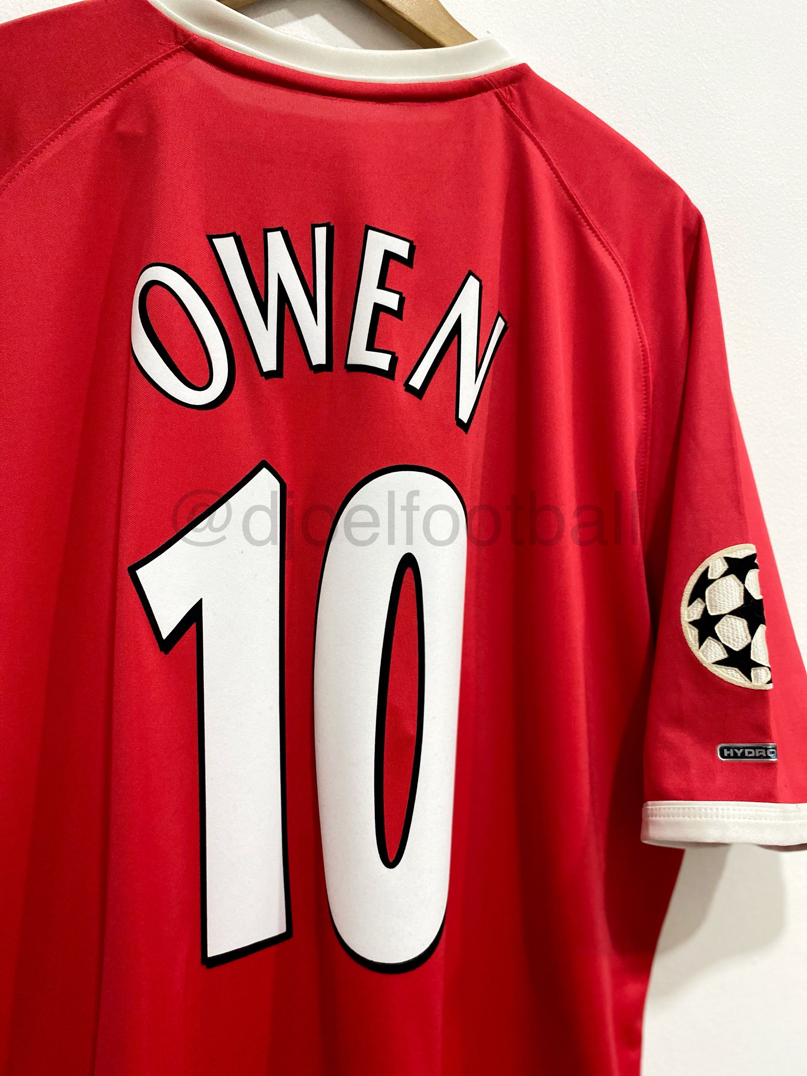Reebok Liverpool FC 2001 Home UCL Michael OWEN #10 Ballon d'Or Size US XL / EU 56 / 4 - 9 Thumbnail