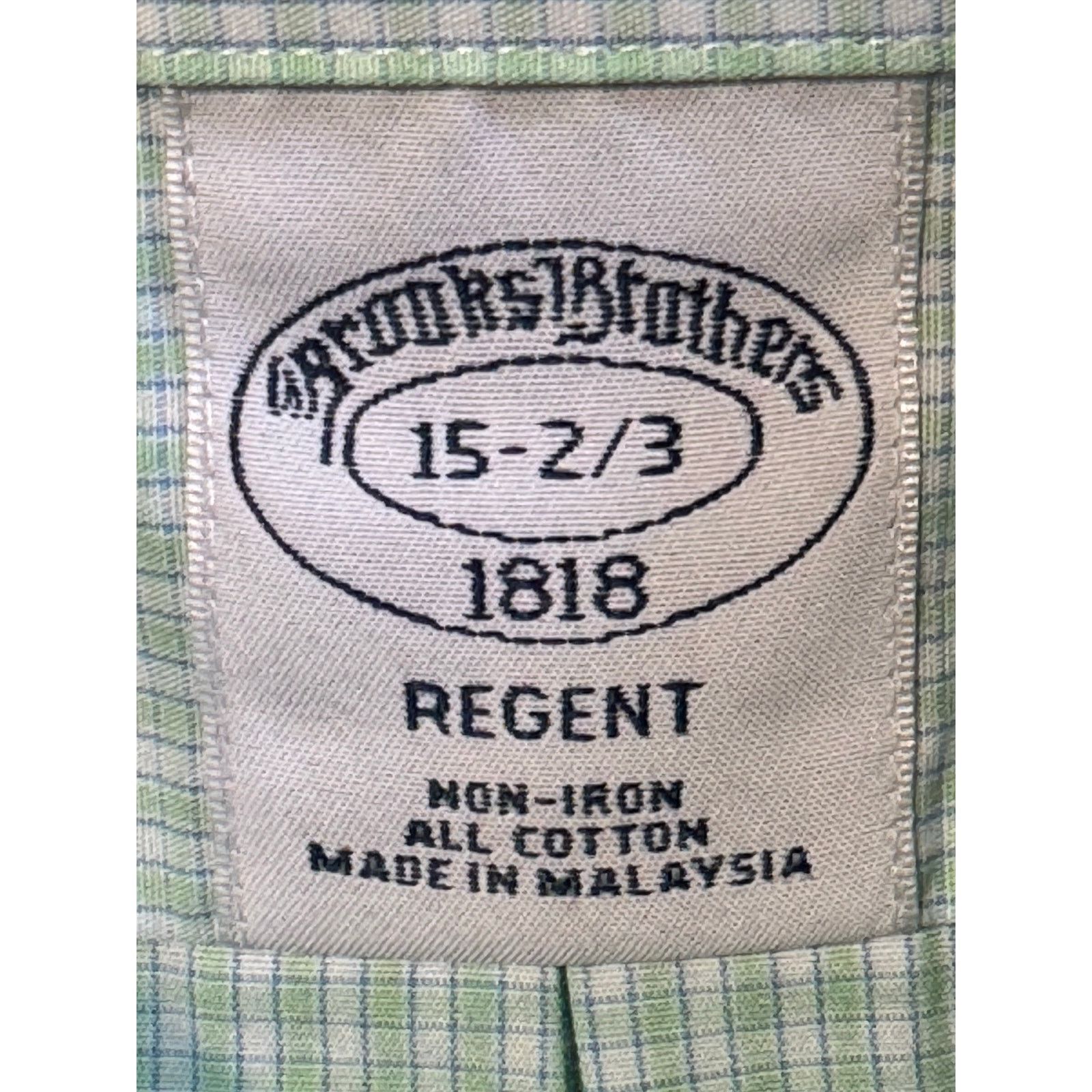 Brooks Brothers Brooks Brothers Regent Fit Green Gingham Dress Shirt 15 2/3 Size M / US 6-8 / IT 42-44 - 6 Thumbnail