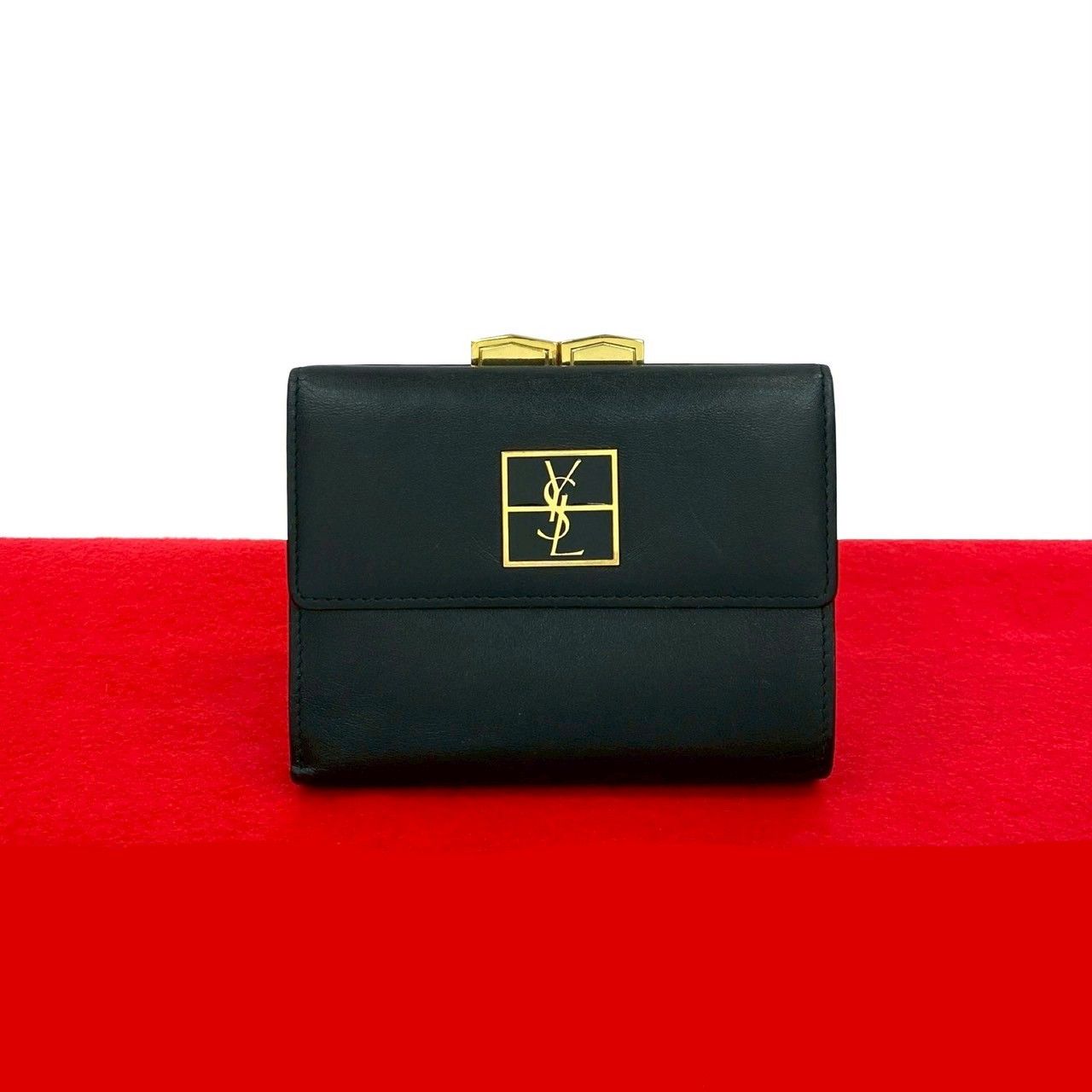 Yves Saint Laurent Yves Saint Laurent Yves Saint Laurent Leather Wallet Leather Short Wallet Size ONE SIZE - 1 Thumbnail