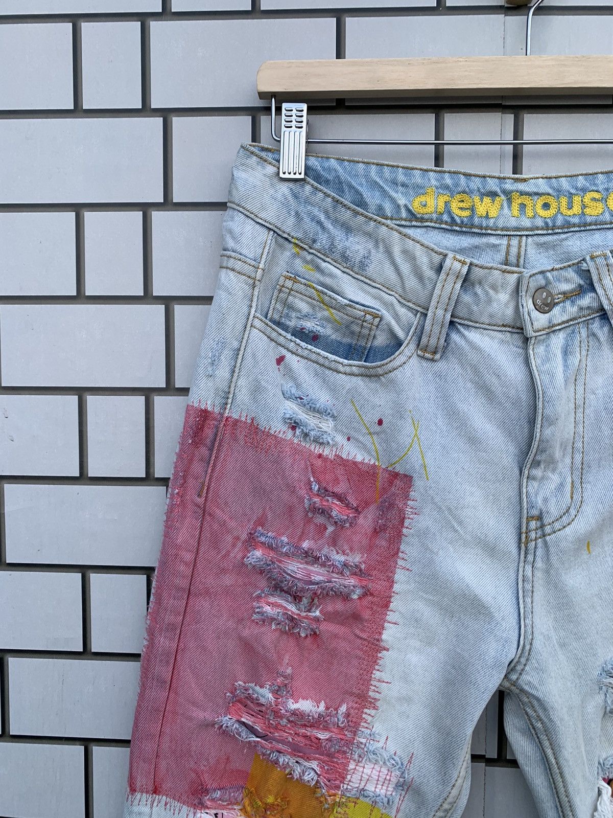 Drew House Drew House Smile Distressed Denim Size US 30 / EU 46 - 5 Thumbnail