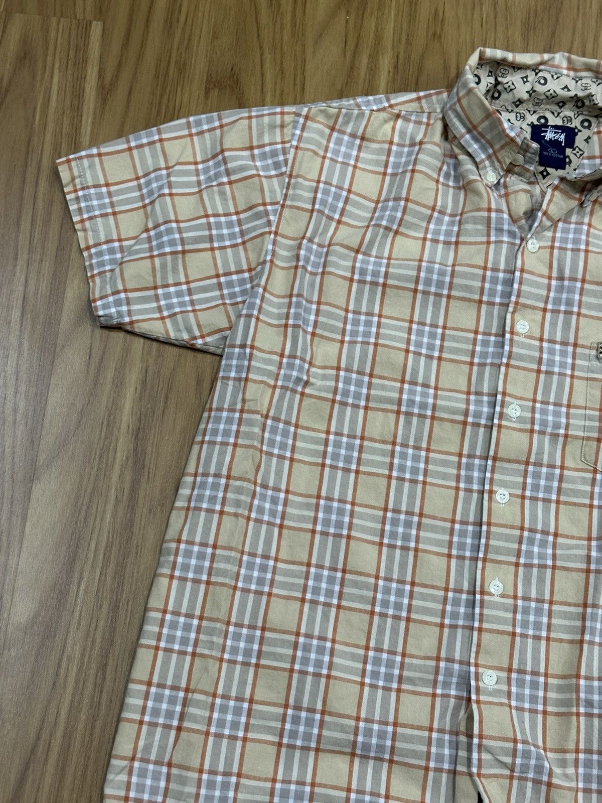 Stussy 1990-Vintage Stussy Burberry NovaCheck Monogram Shirt Size US L / EU 52-54 / 3 - 16 Thumbnail